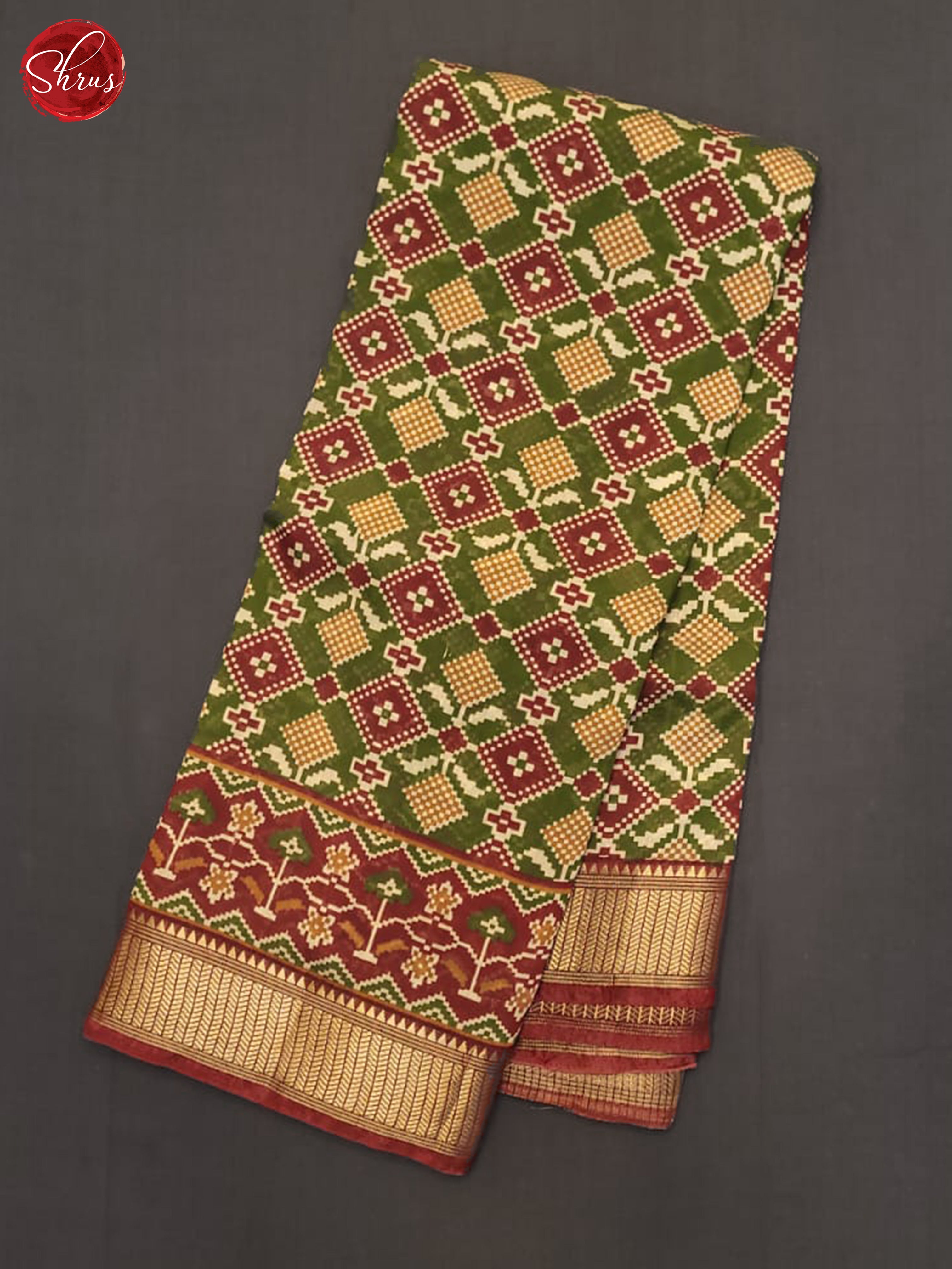 Green And Maroon- Art Modal Saree - Shop on ShrusEternity.com