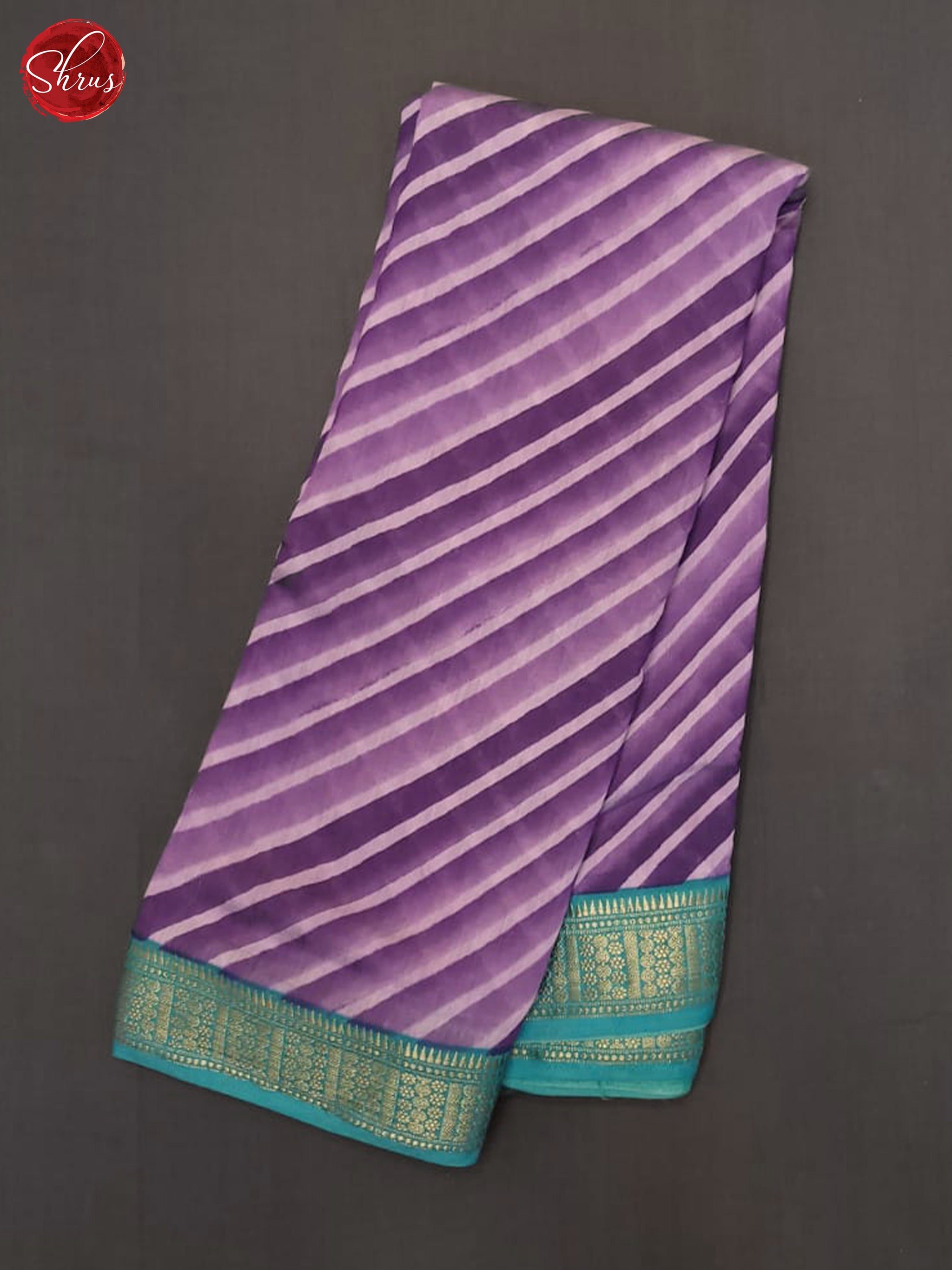 Purple And Blue- Art Modal Saree