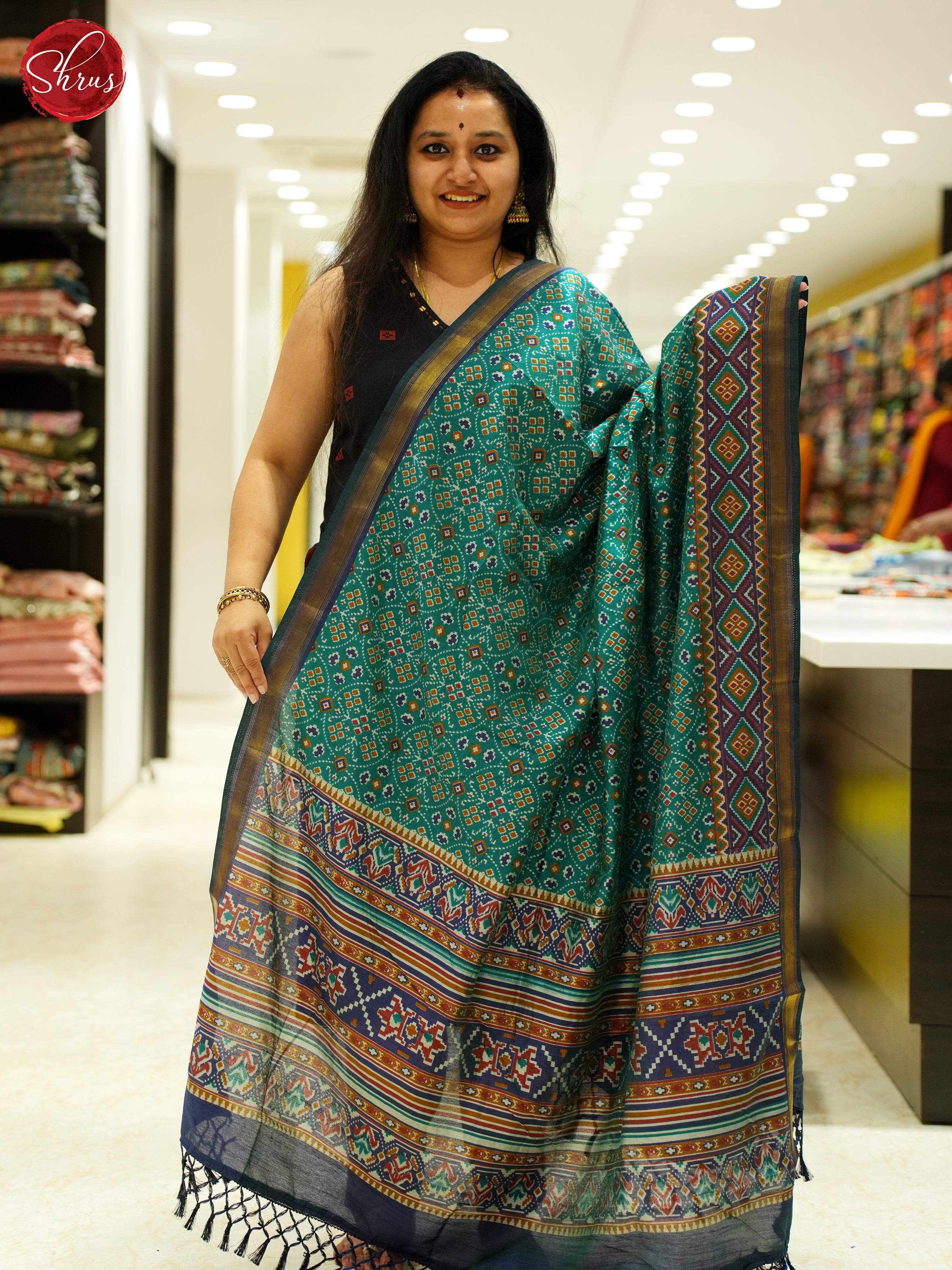 Green & Blue - Dupatta - Shop on ShrusEternity.com