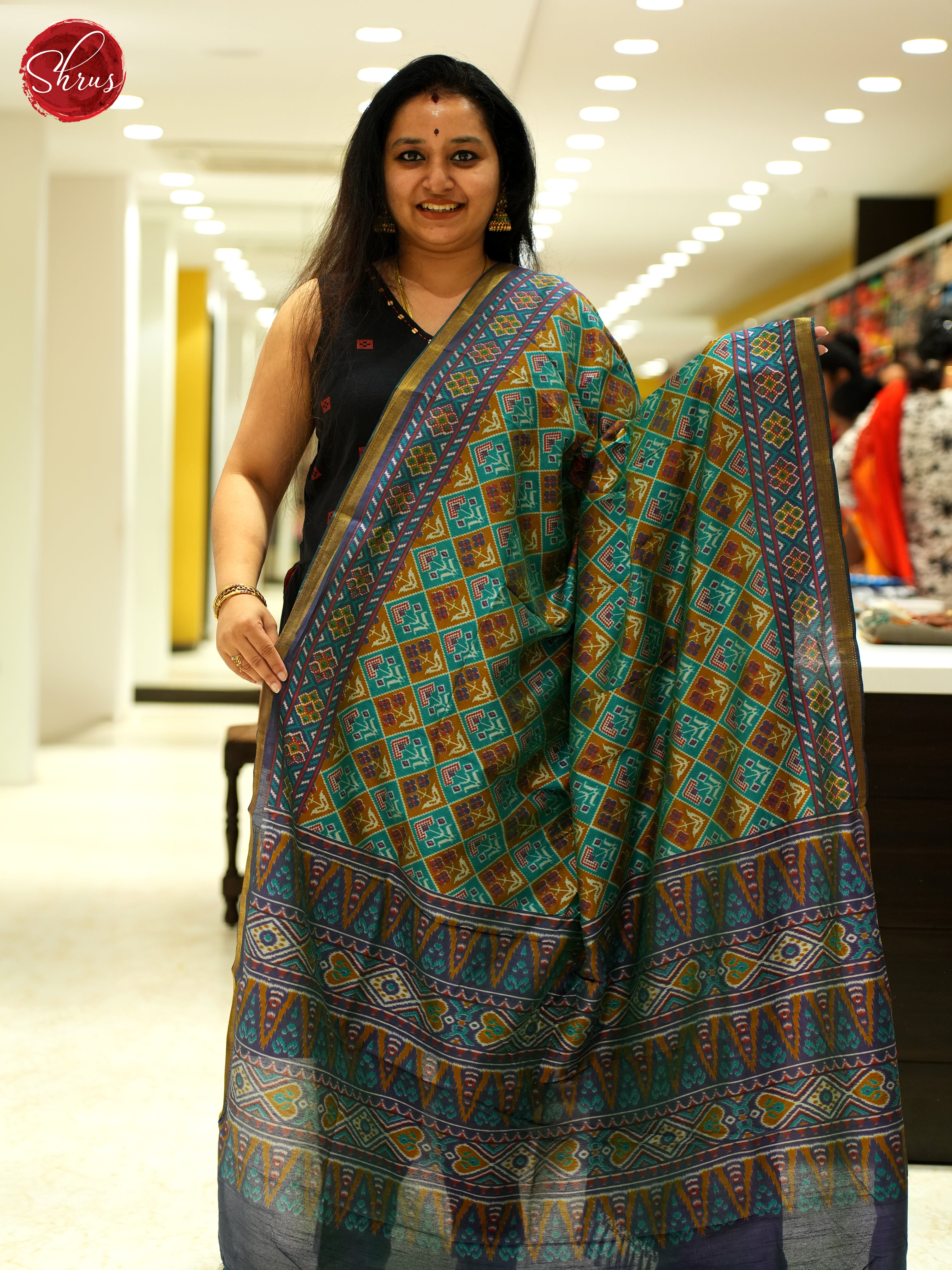 Teal & Blue- Dupatta - Shop on ShrusEternity.com