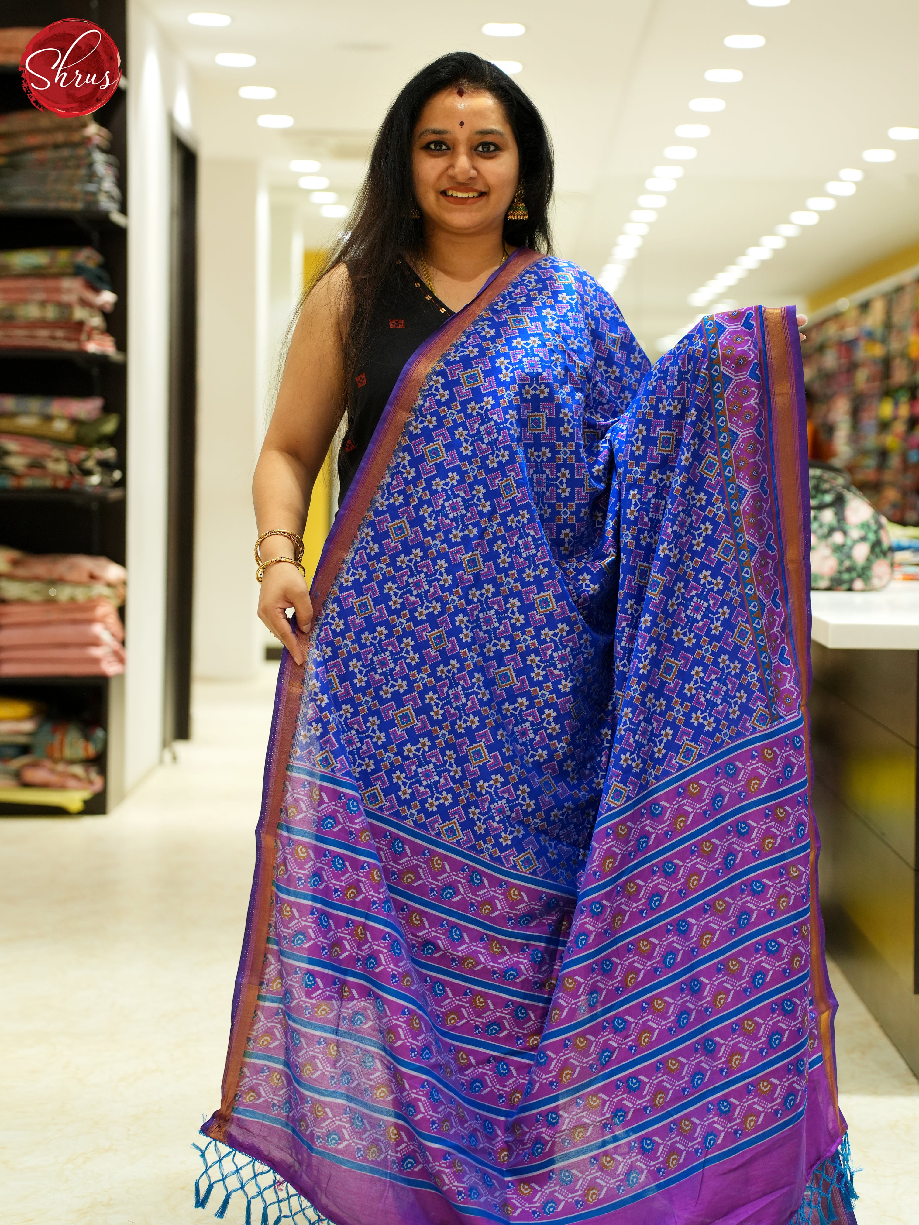 Blue & Purple - Dupatta - Shop on ShrusEternity.com