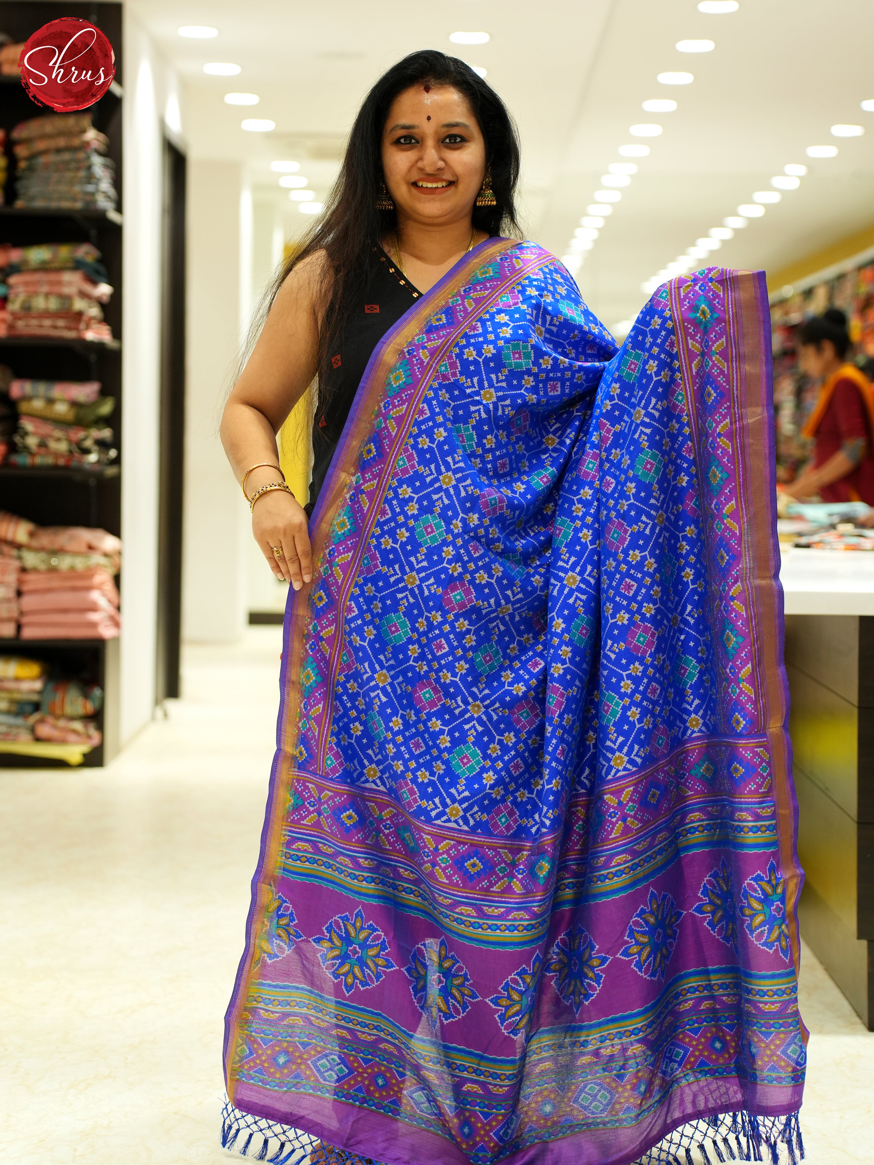 Blue & Purple - Dupatta - Shop on ShrusEternity.com