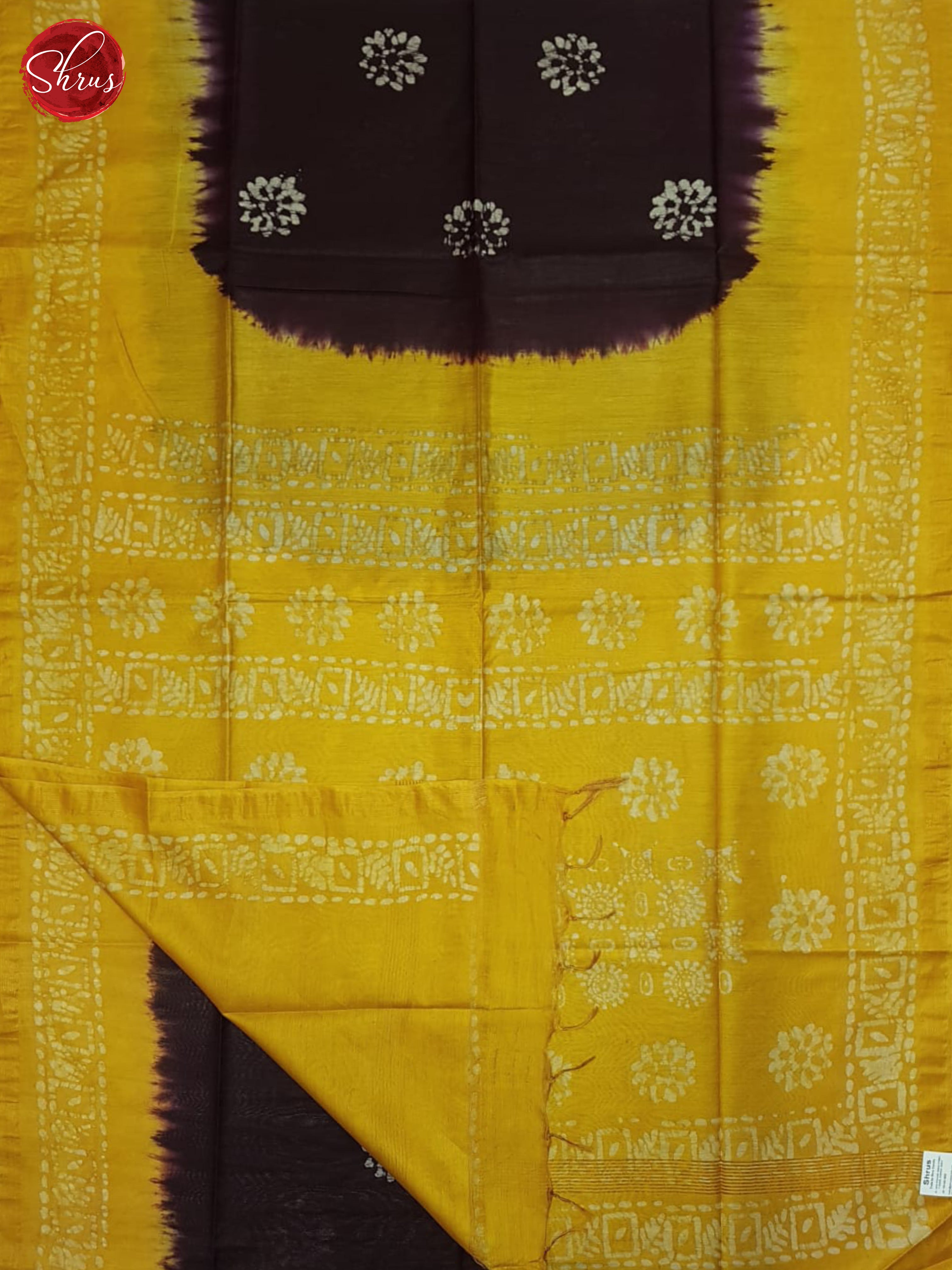 Deep Wine And Mustard- Bhatik Saree - Shop on ShrusEternity.com