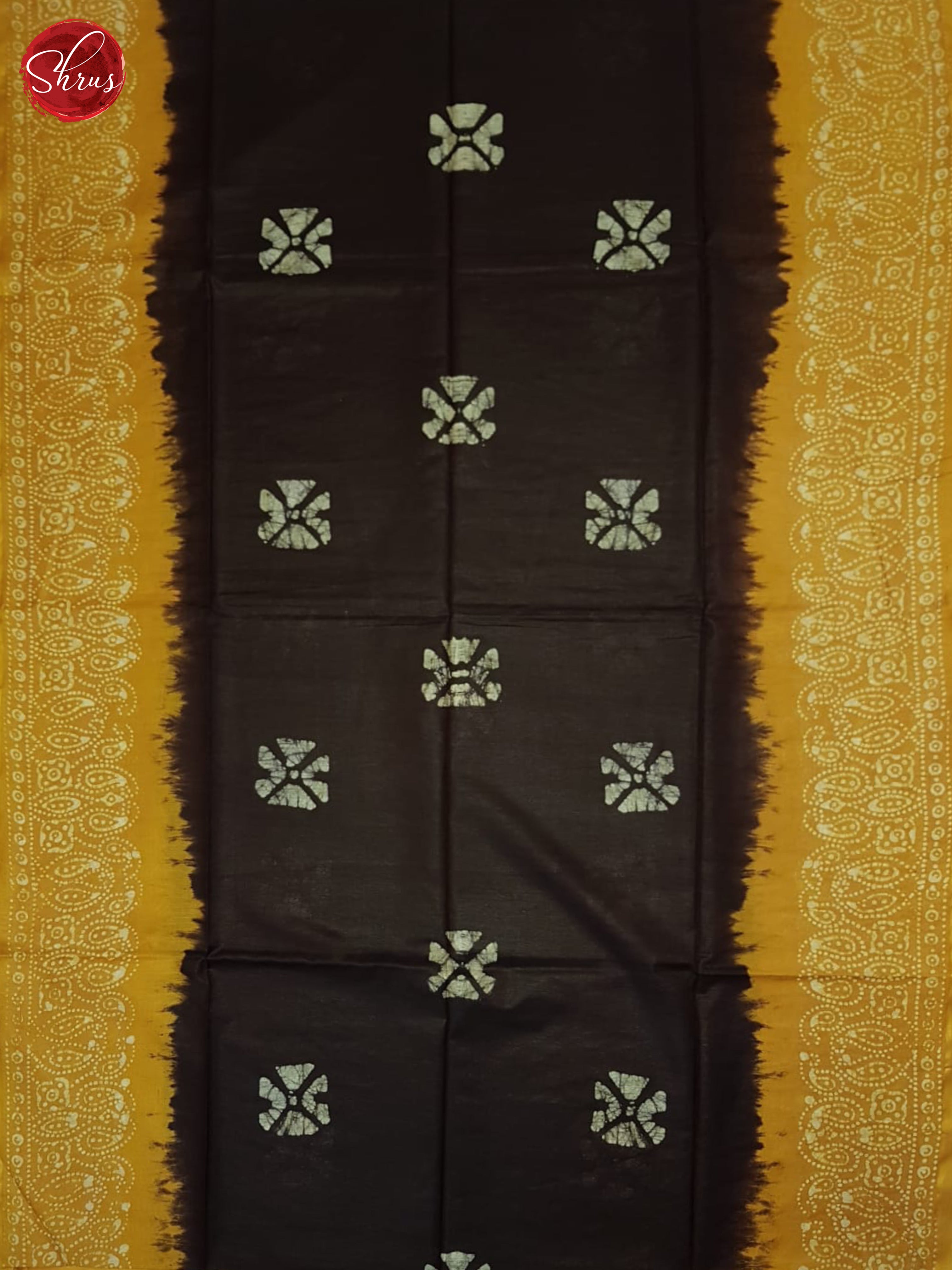 Deep Wine & Mustard- Bhatik Saree - Shop on ShrusEternity.com