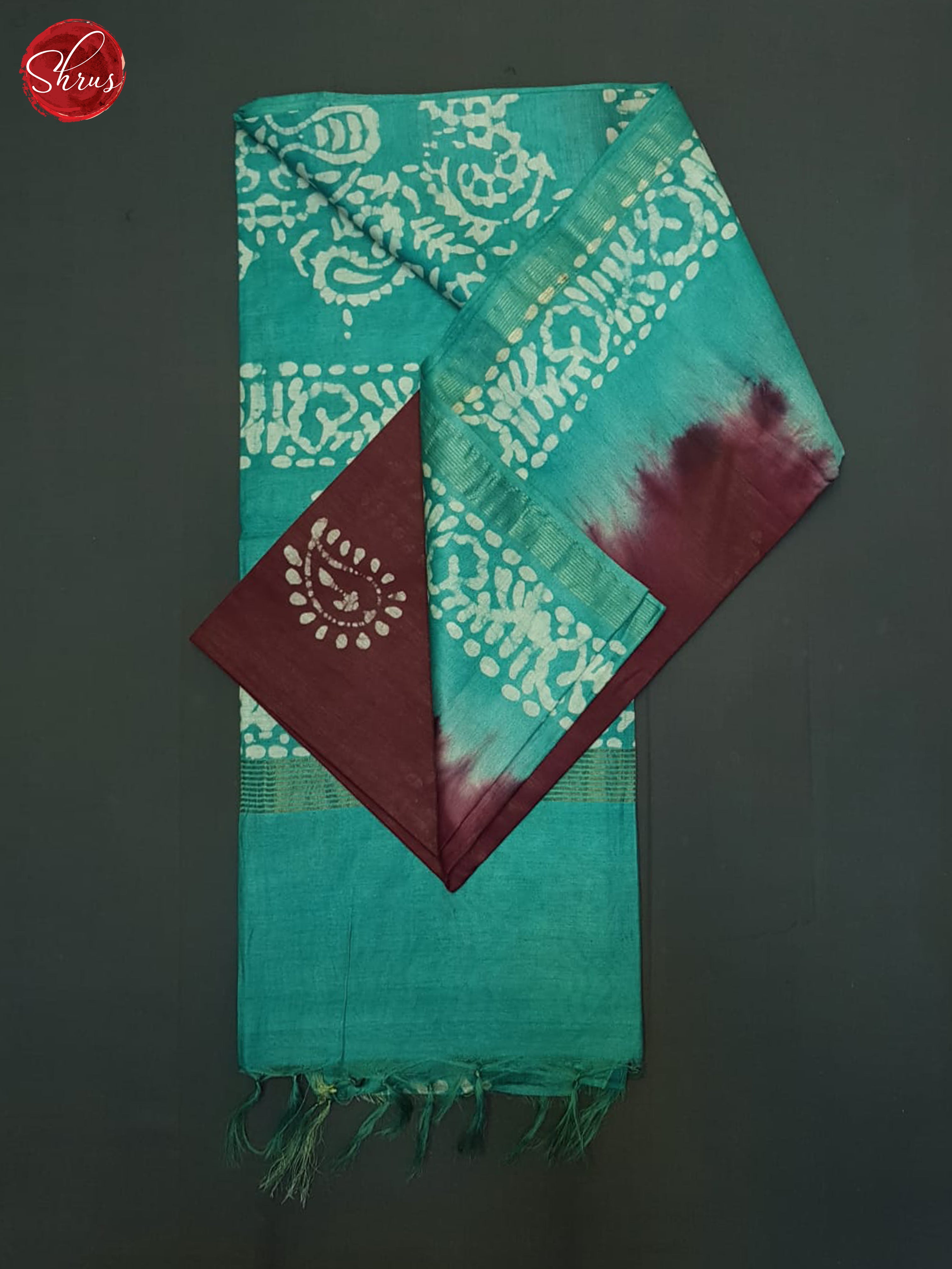 Wine And Blue- Bhatik Saree - Shop on ShrusEternity.com