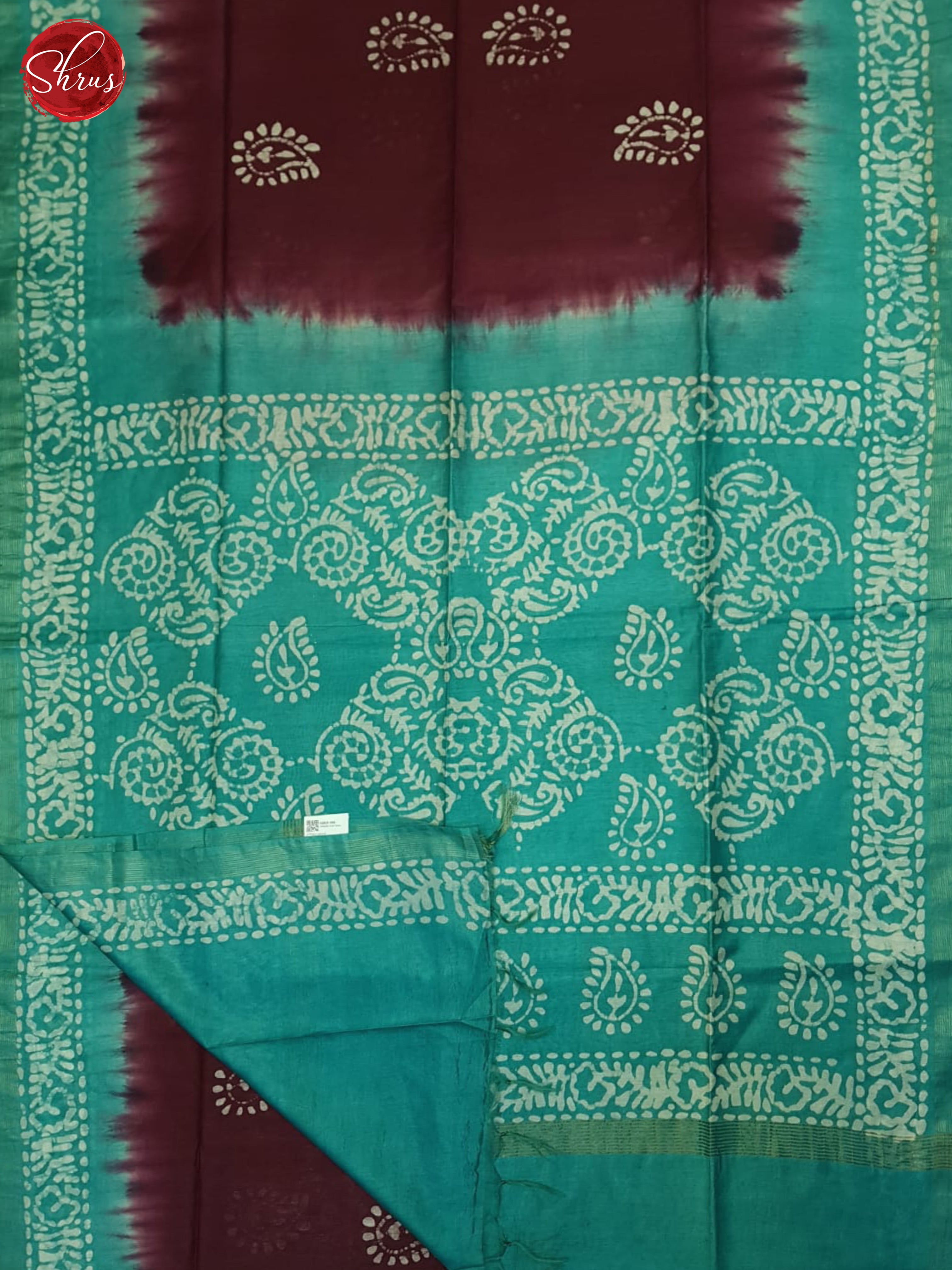 Wine And Blue- Bhatik Saree - Shop on ShrusEternity.com