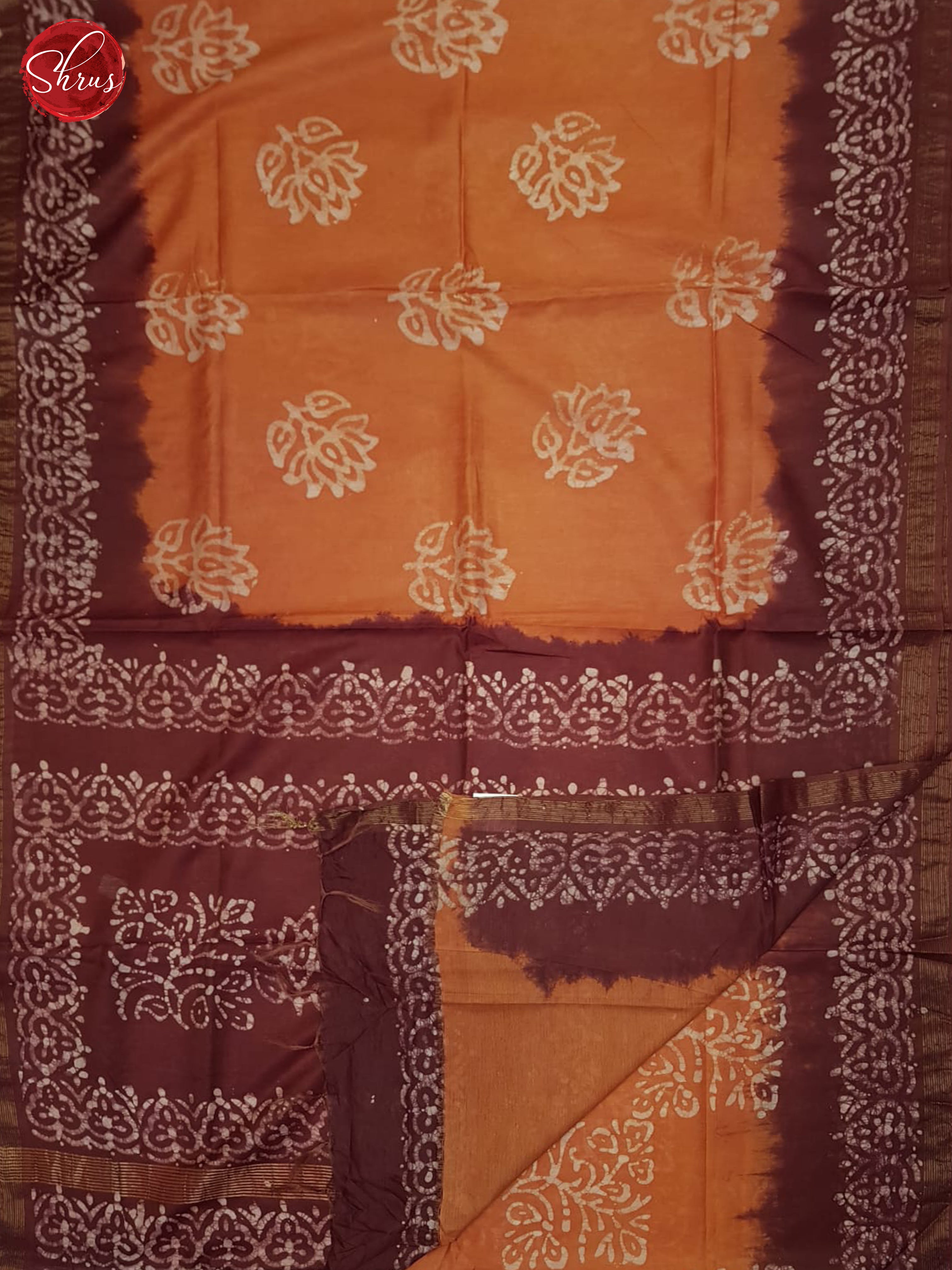 Orange And Maroon- Bhatik Saree - Shop on ShrusEternity.com