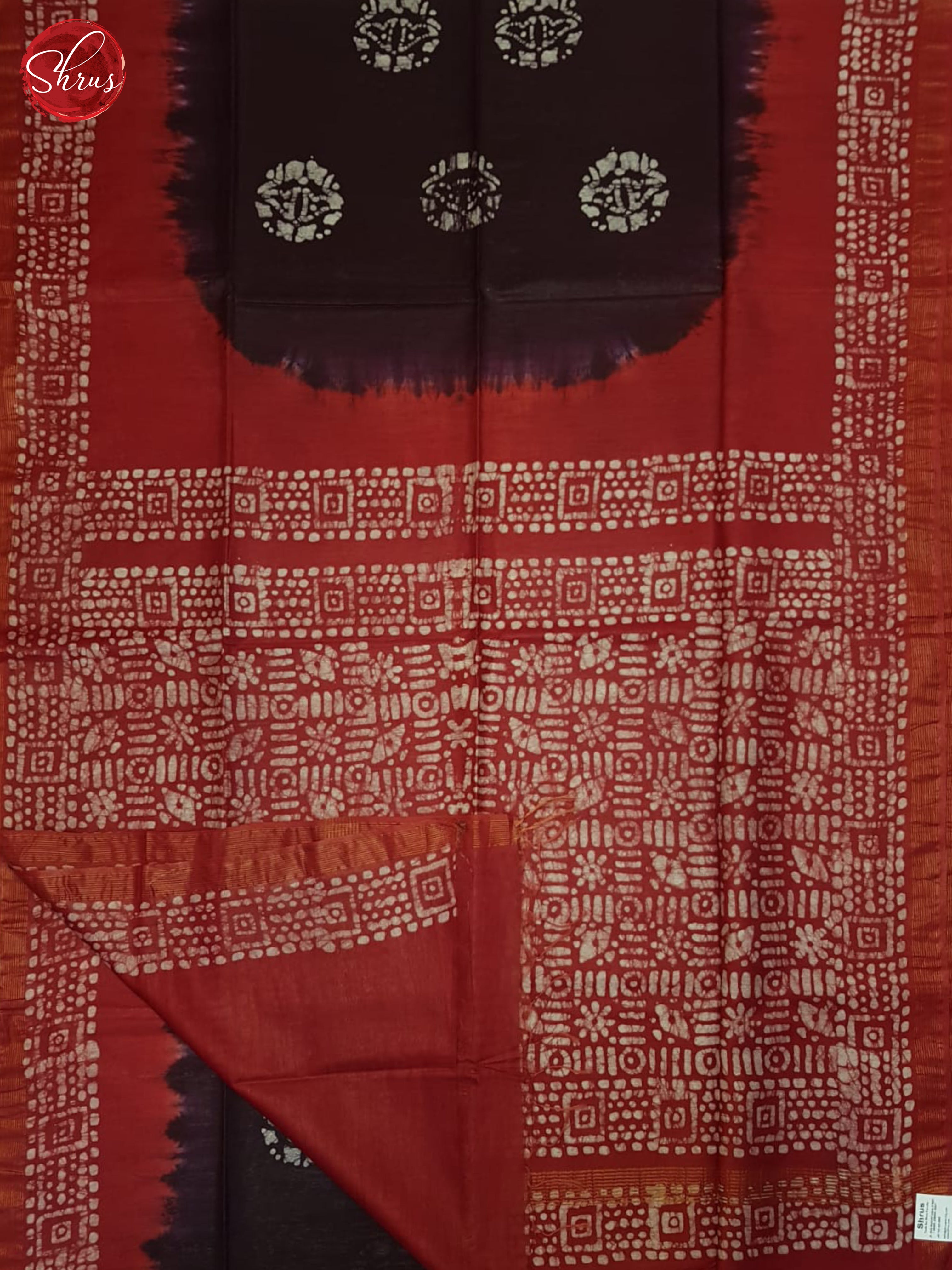Deep Wine And Red- Bhatik Saree - Shop on ShrusEternity.com