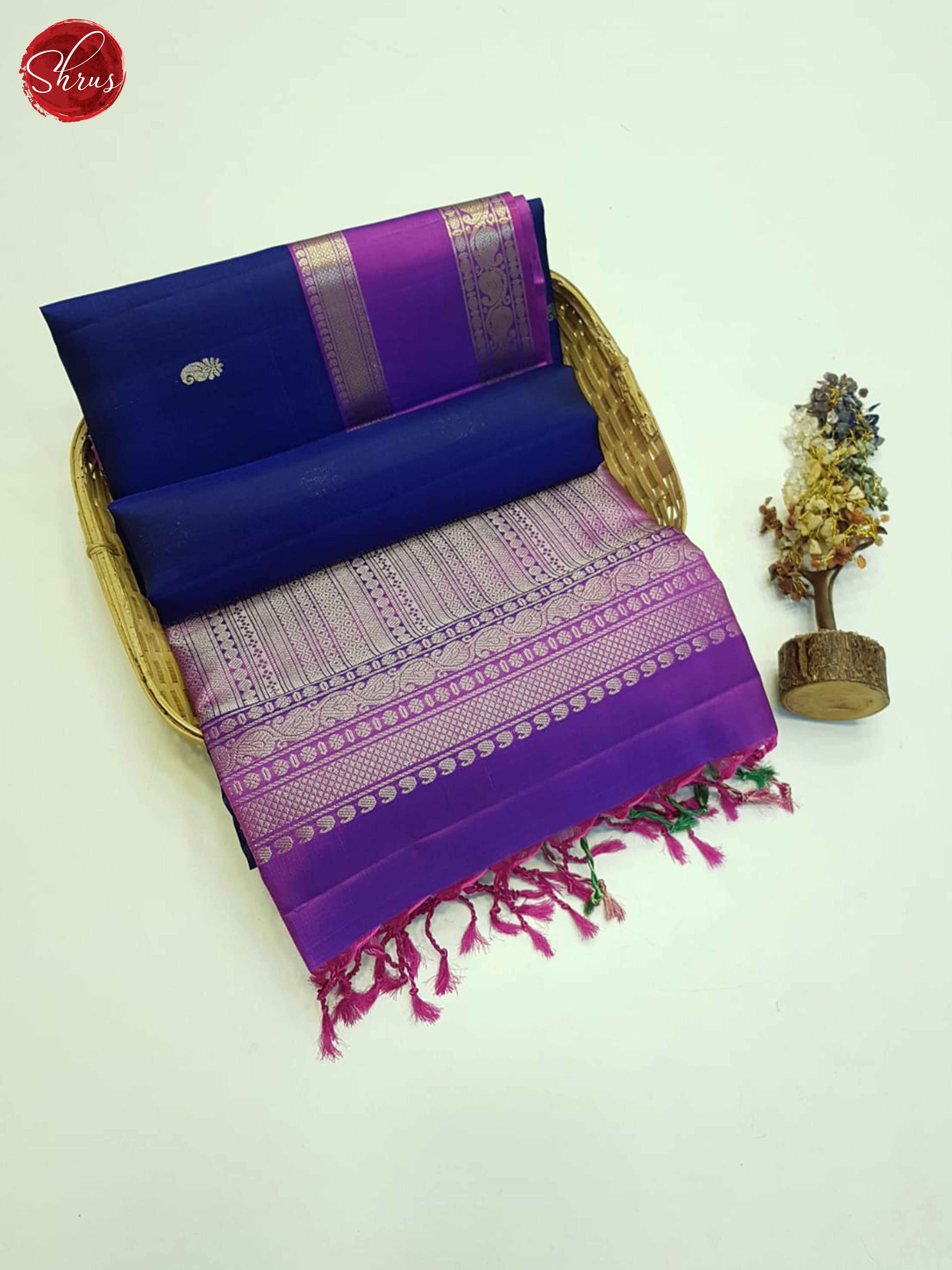 Blue And Purple- Soft Silk Saree - Shop on ShrusEternity.com