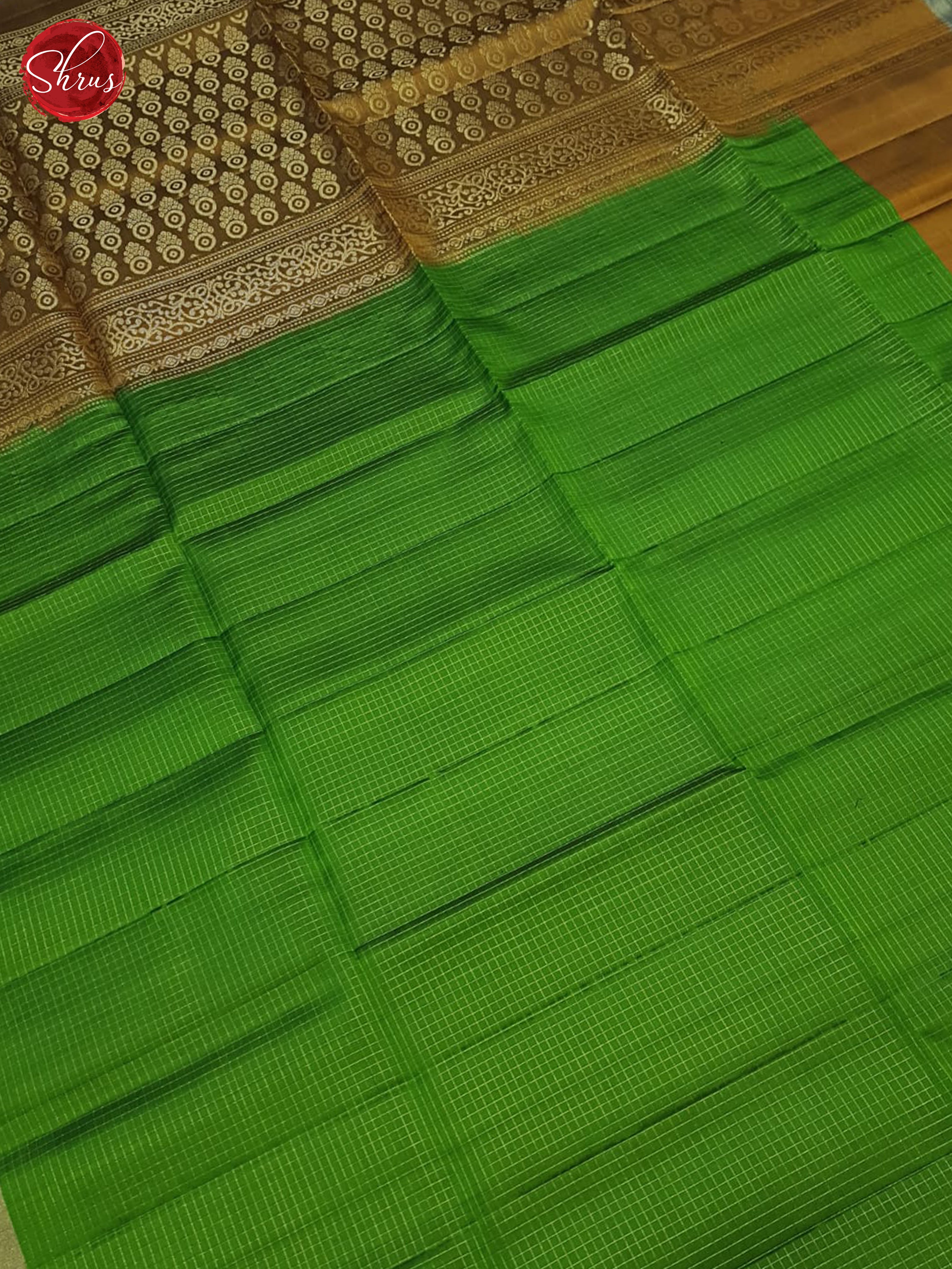 Green And Honey- Soft Silk Saree - Shop on ShrusEternity.com