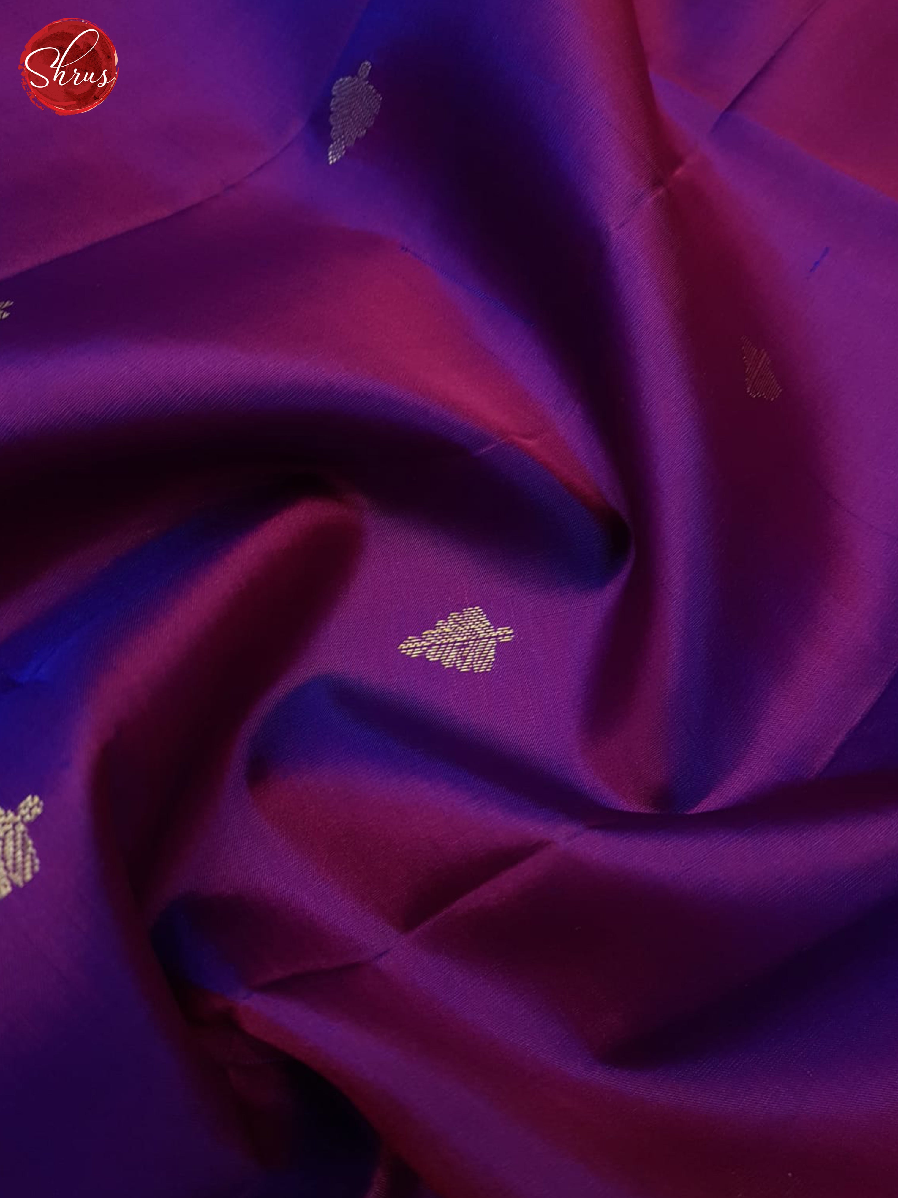 Purple And Blue- Soft Silk Saree - Shop on ShrusEternity.com