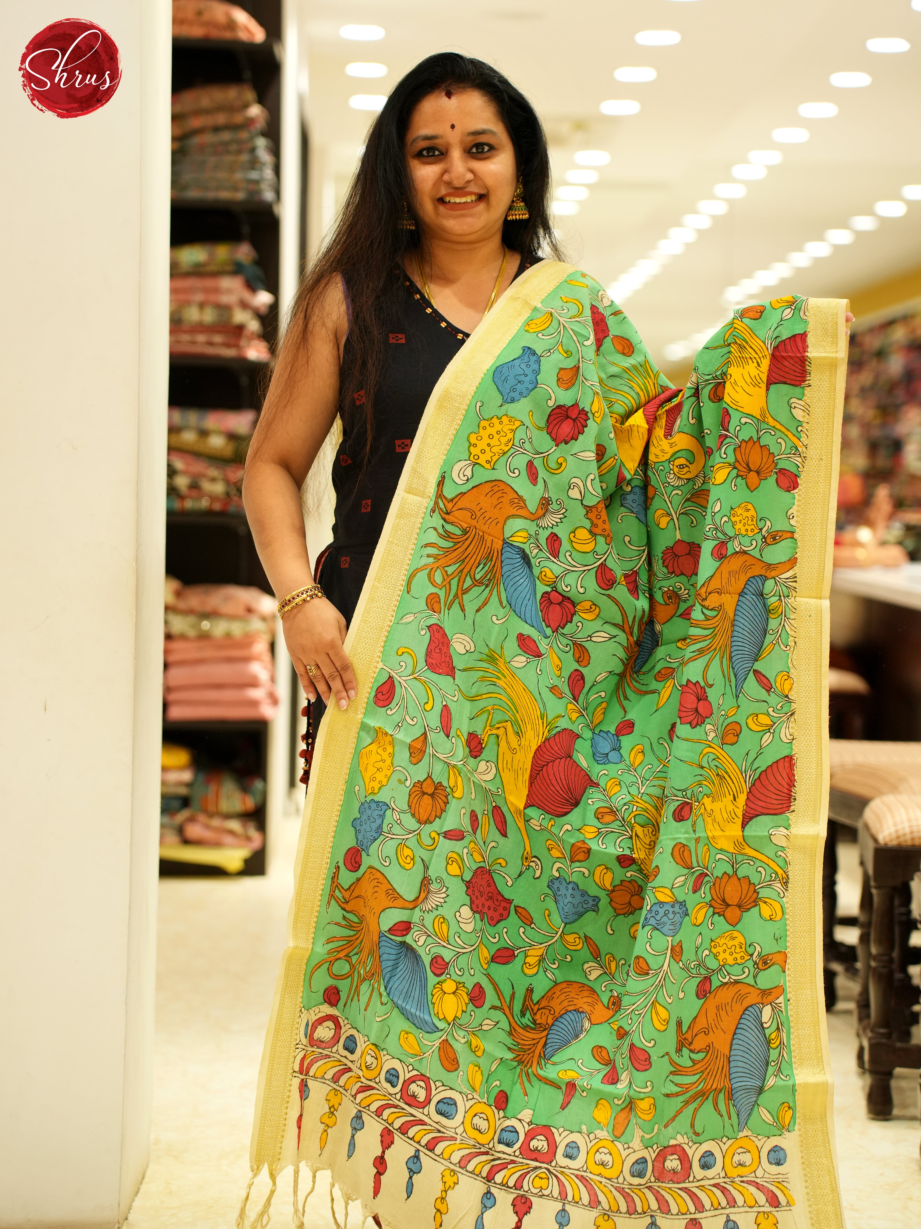 Green & Cream - Dupatta - Shop on ShrusEternity.com