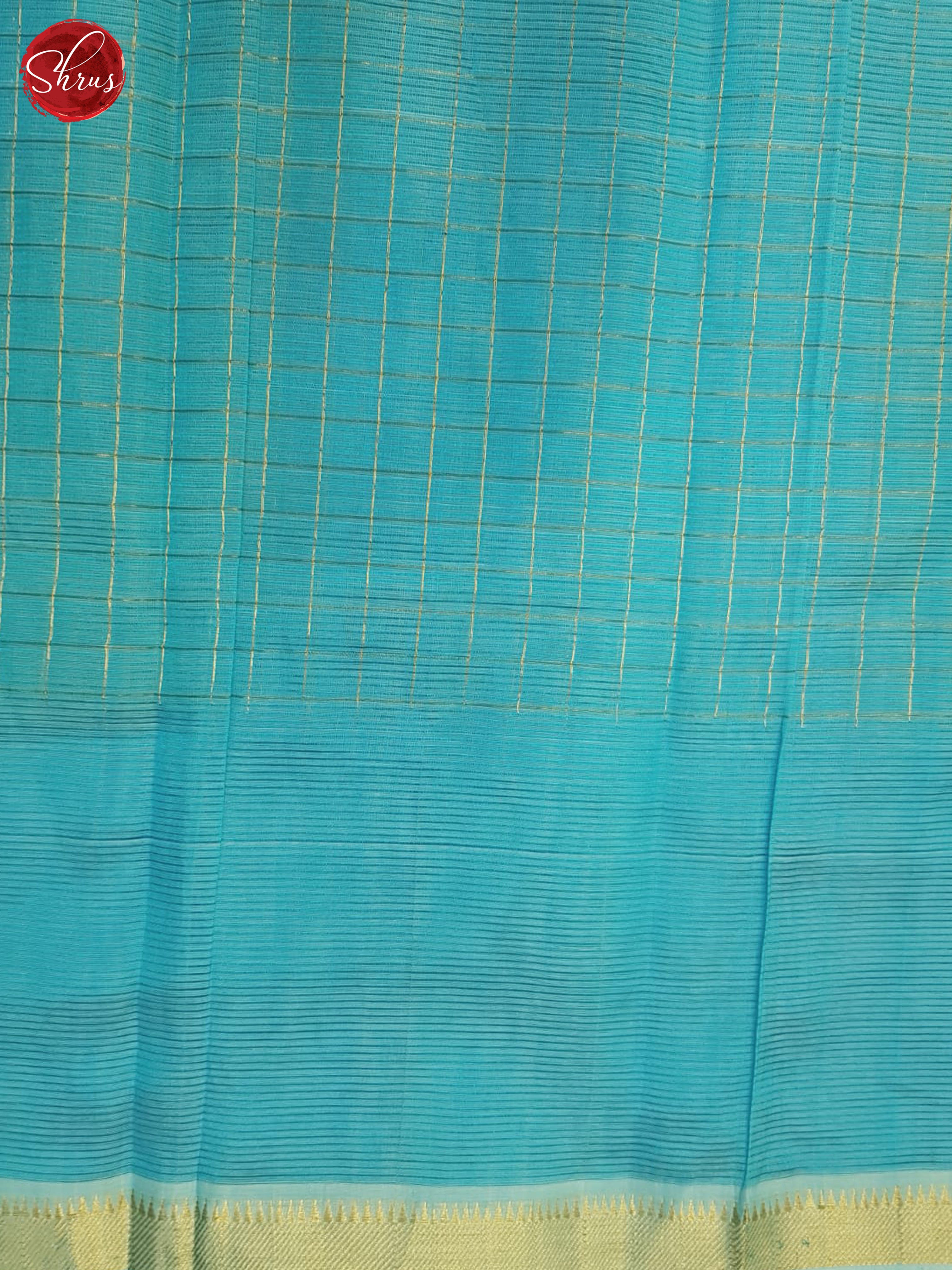 Blue(Single Tone) - Mangalagiri silkcotton Saree - Shop on ShrusEternity.com