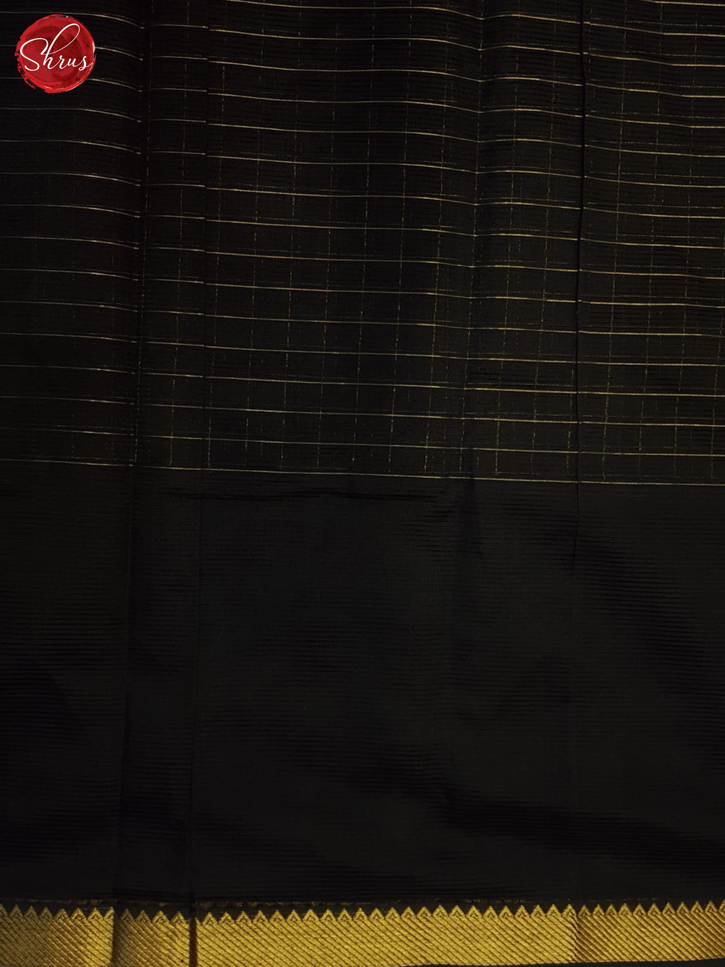 black(Single Tone) - Mangalagiri silkcotton Saree - Shop on ShrusEternity.com