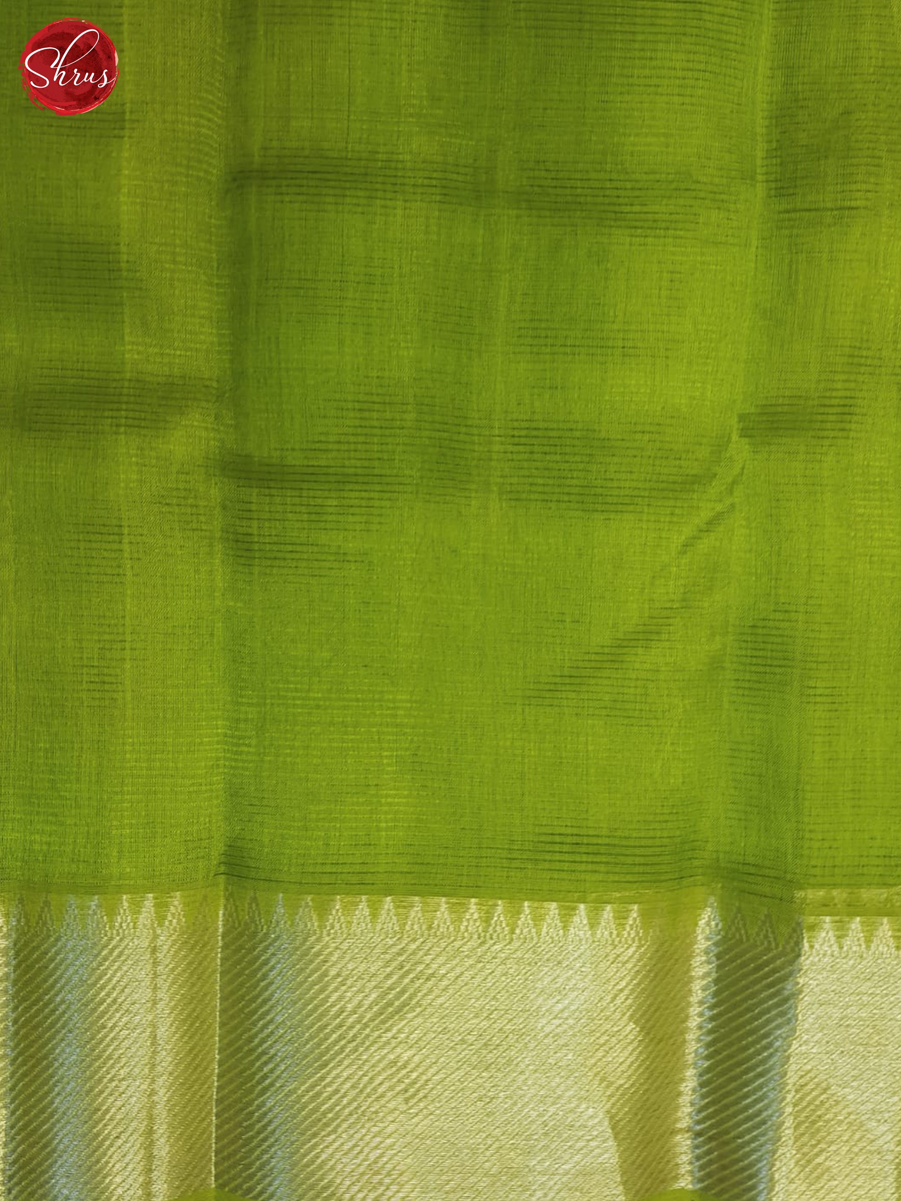 Green(Single Tone) - Mangalagiri silkcotton Saree - Shop on ShrusEternity.com