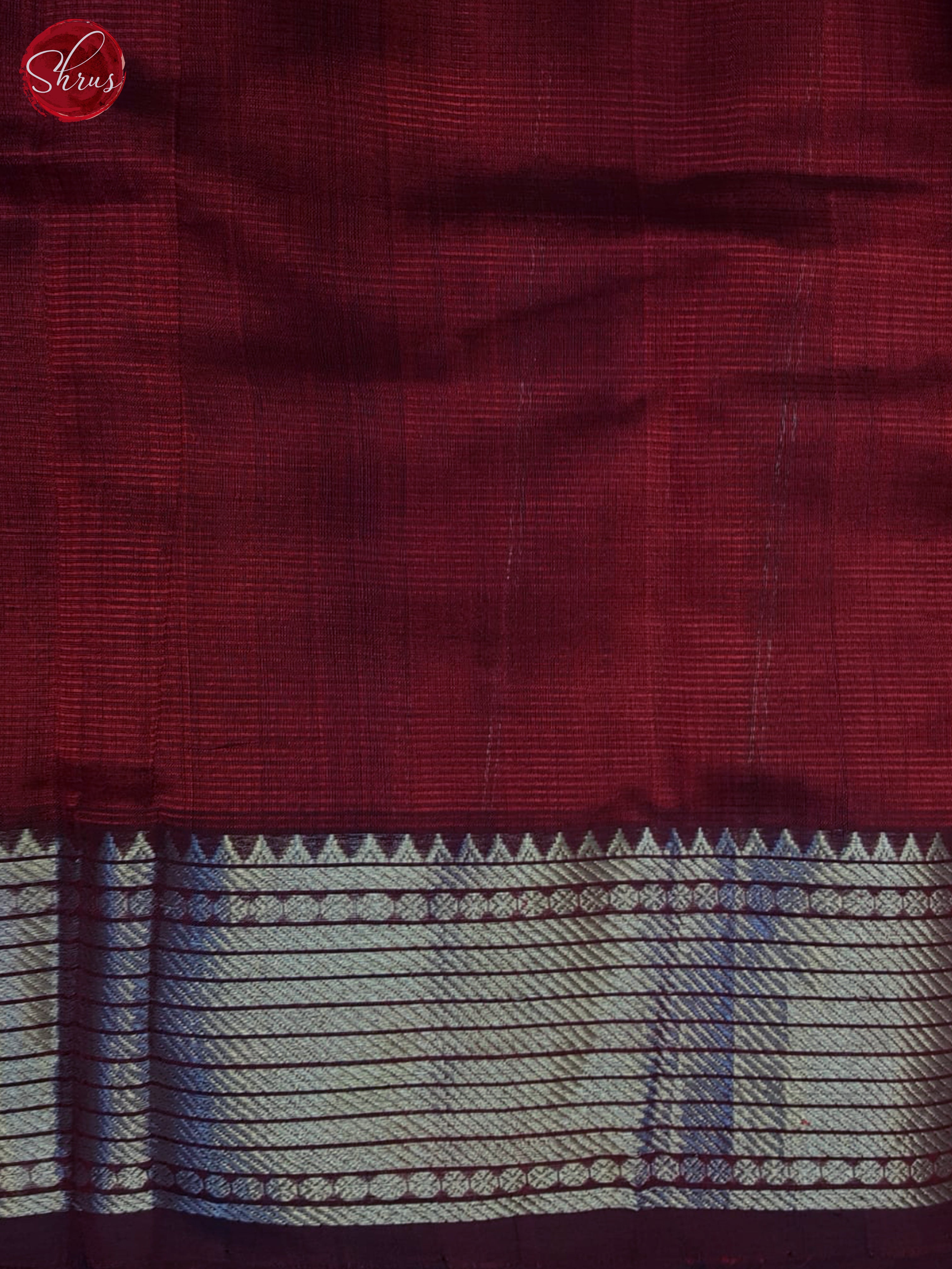 Maroon(Single Tone)- Mangalagiri silkcotton Saree - Shop on ShrusEternity.com
