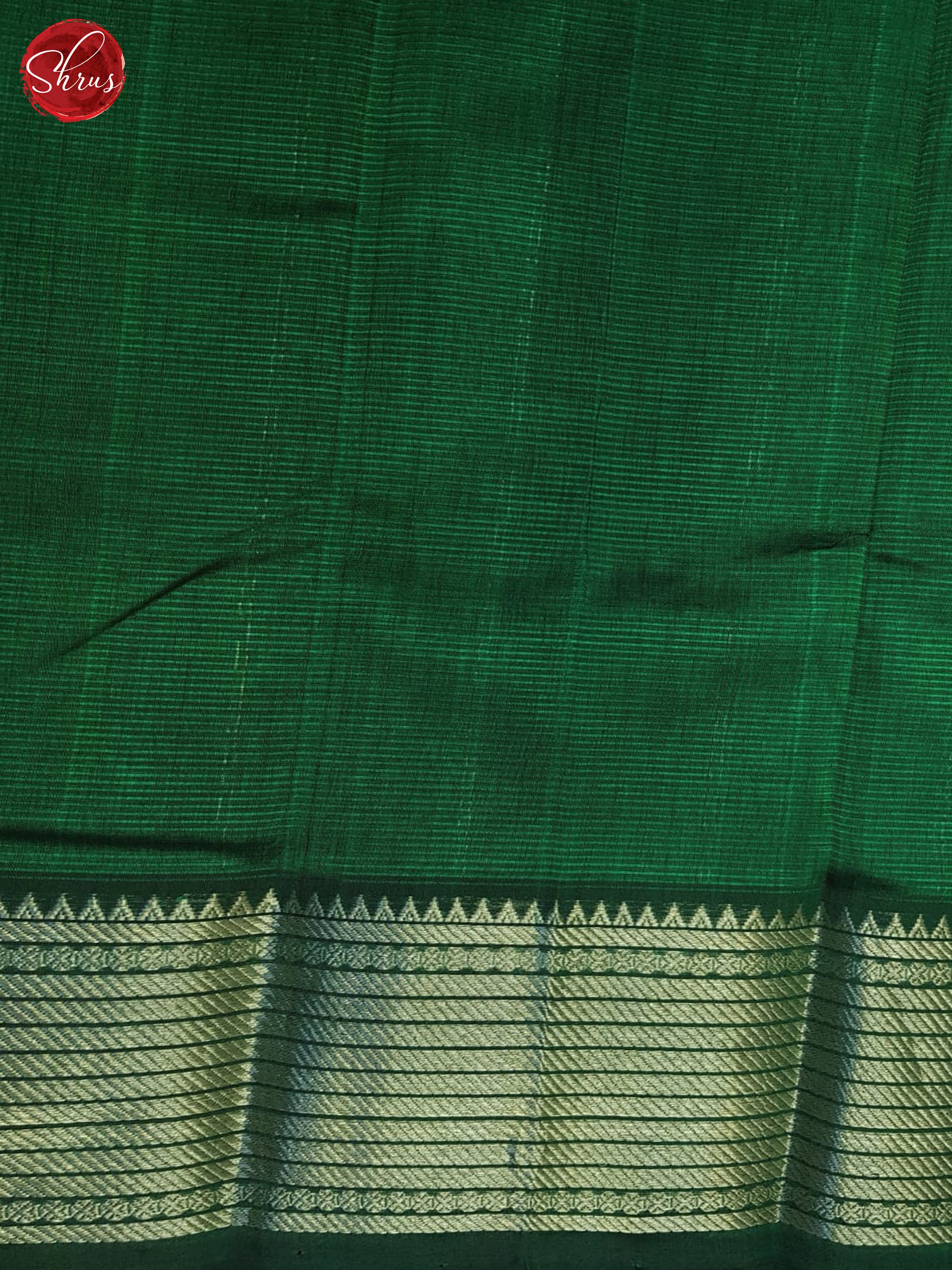 Green(Single Tone) - Mangalagiri silkcotton Saree - Shop on ShrusEternity.com