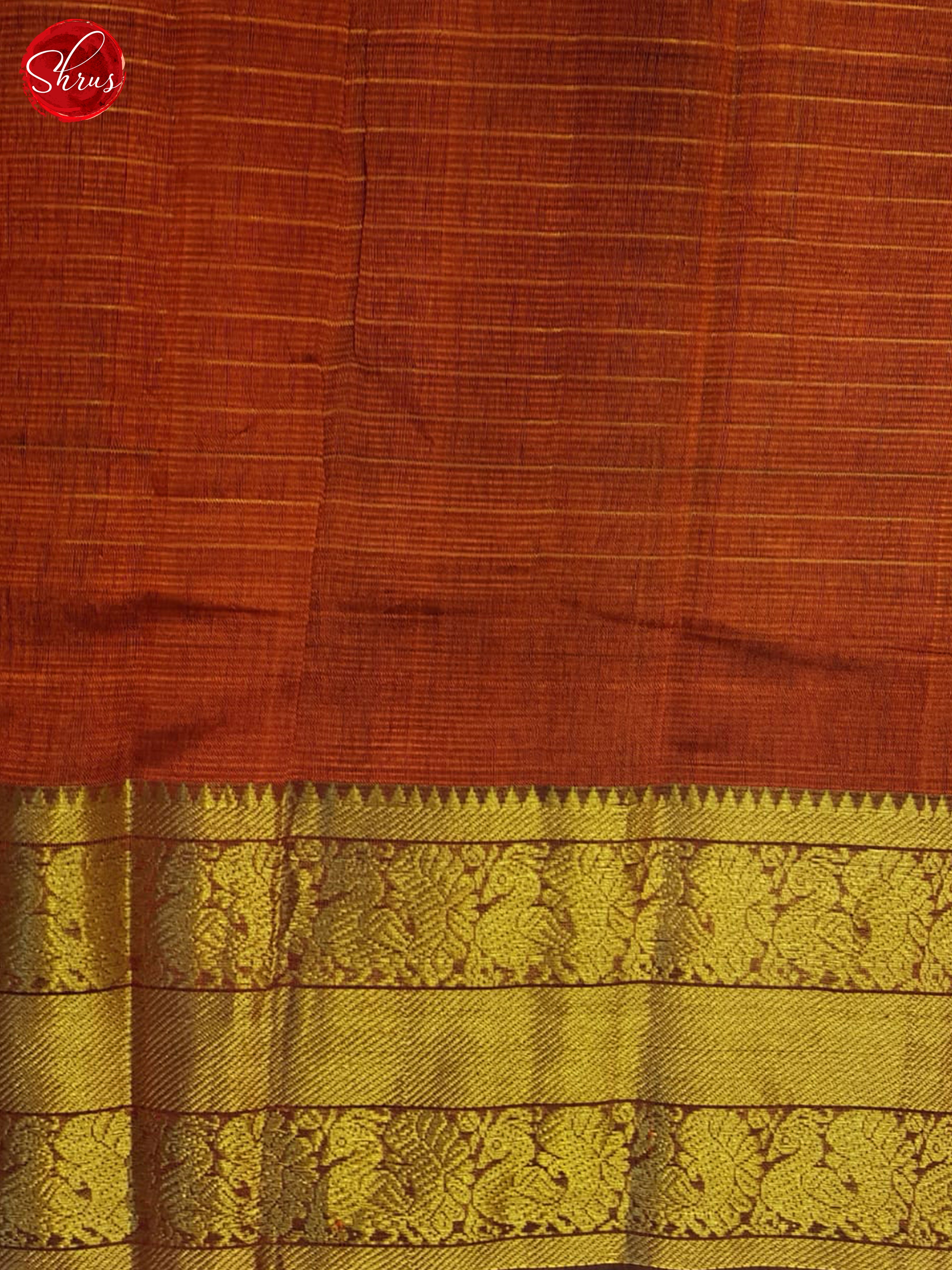 Brown(Single Tone) - Mangalagiri silkcotton Saree - Shop on ShrusEternity.com