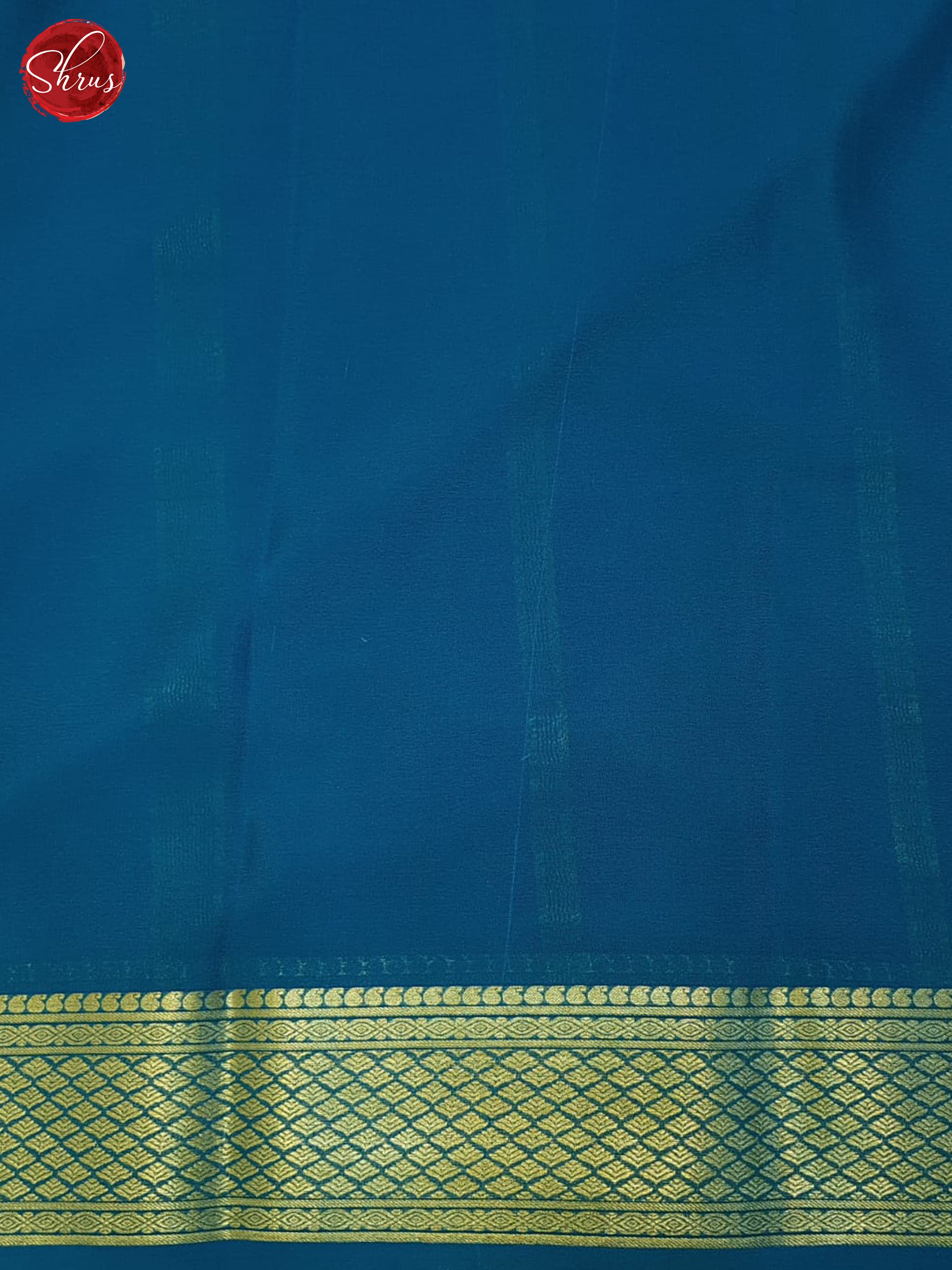 Cream & Blue - Mysore Silk Saree - Shop on ShrusEternity.com