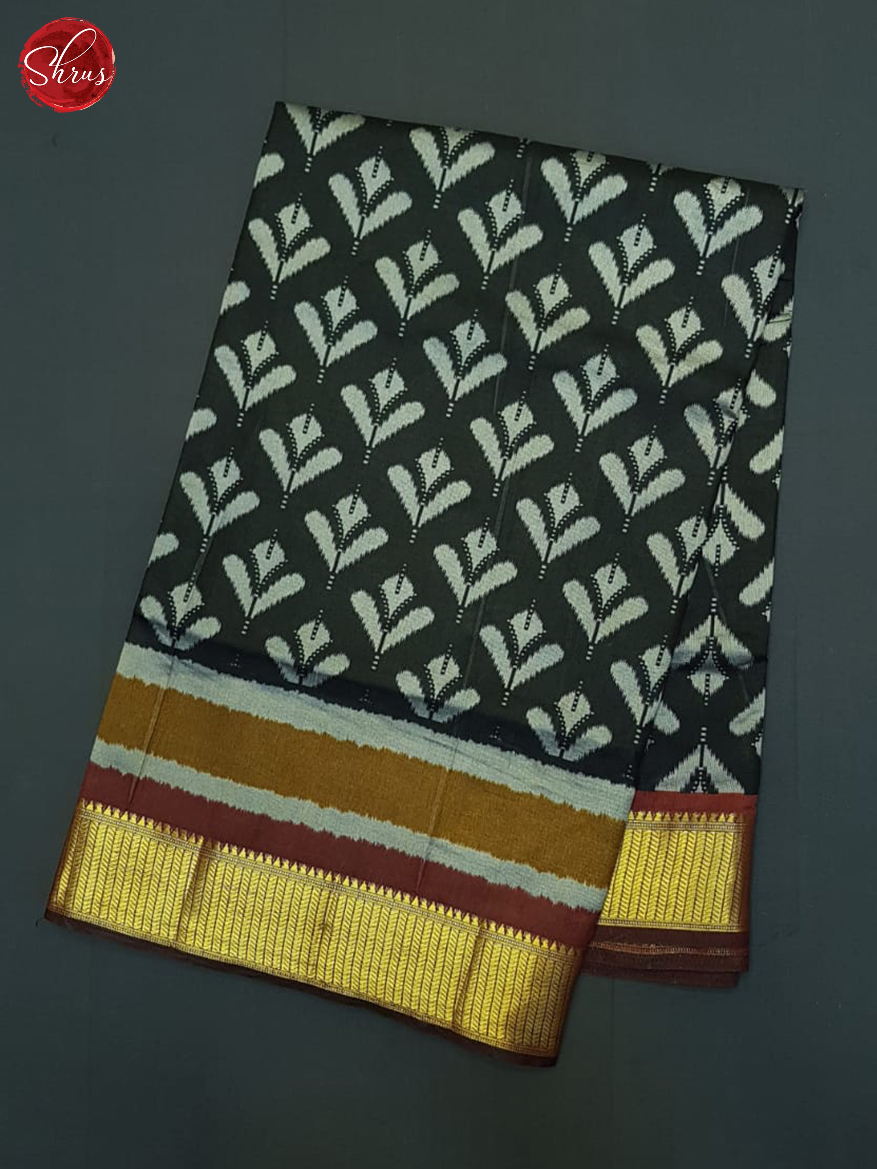Black And Brown- Semi Patola Saree - Shop on ShrusEternity.com