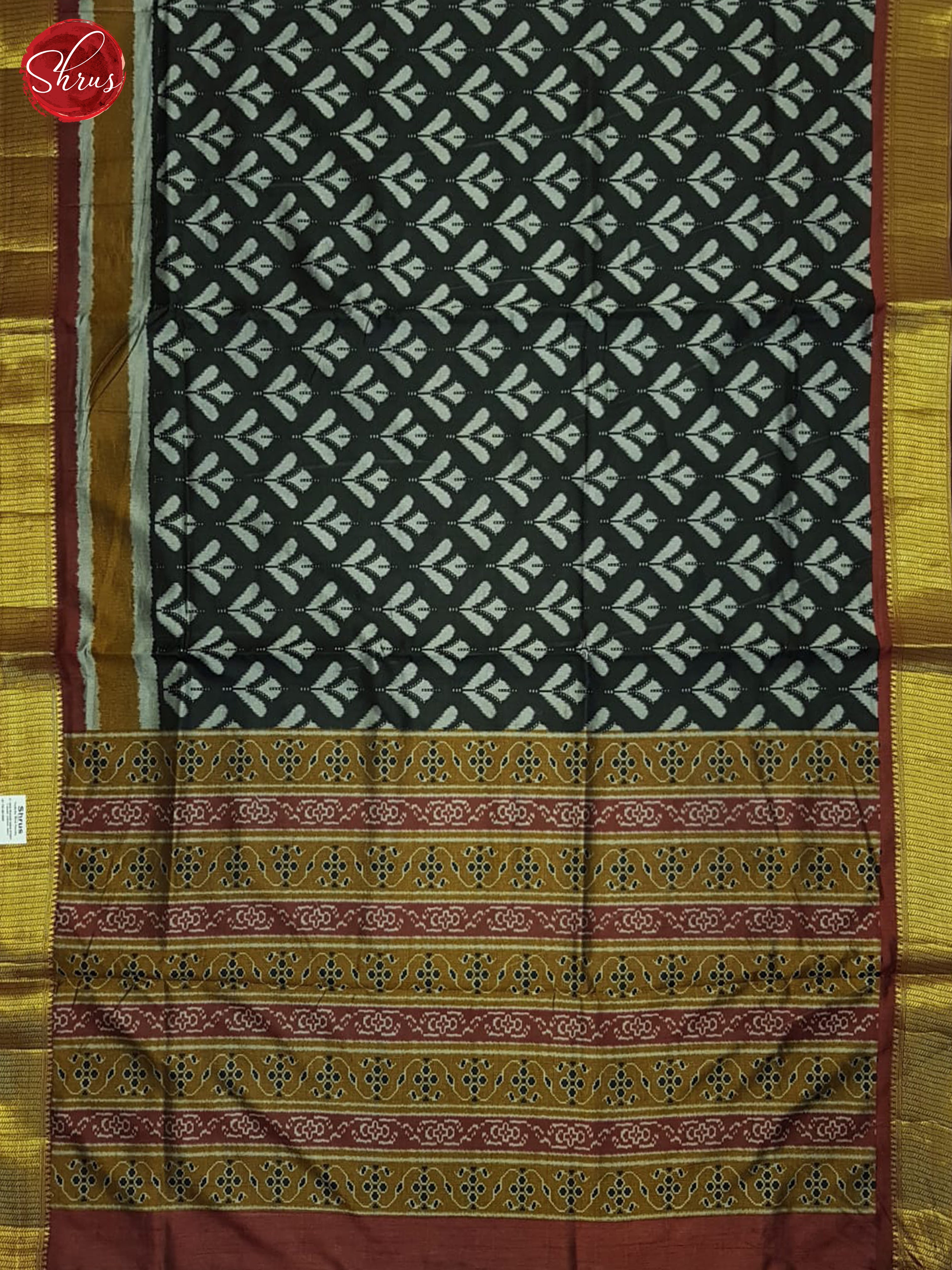 Black And Brown- Semi Patola Saree - Shop on ShrusEternity.com