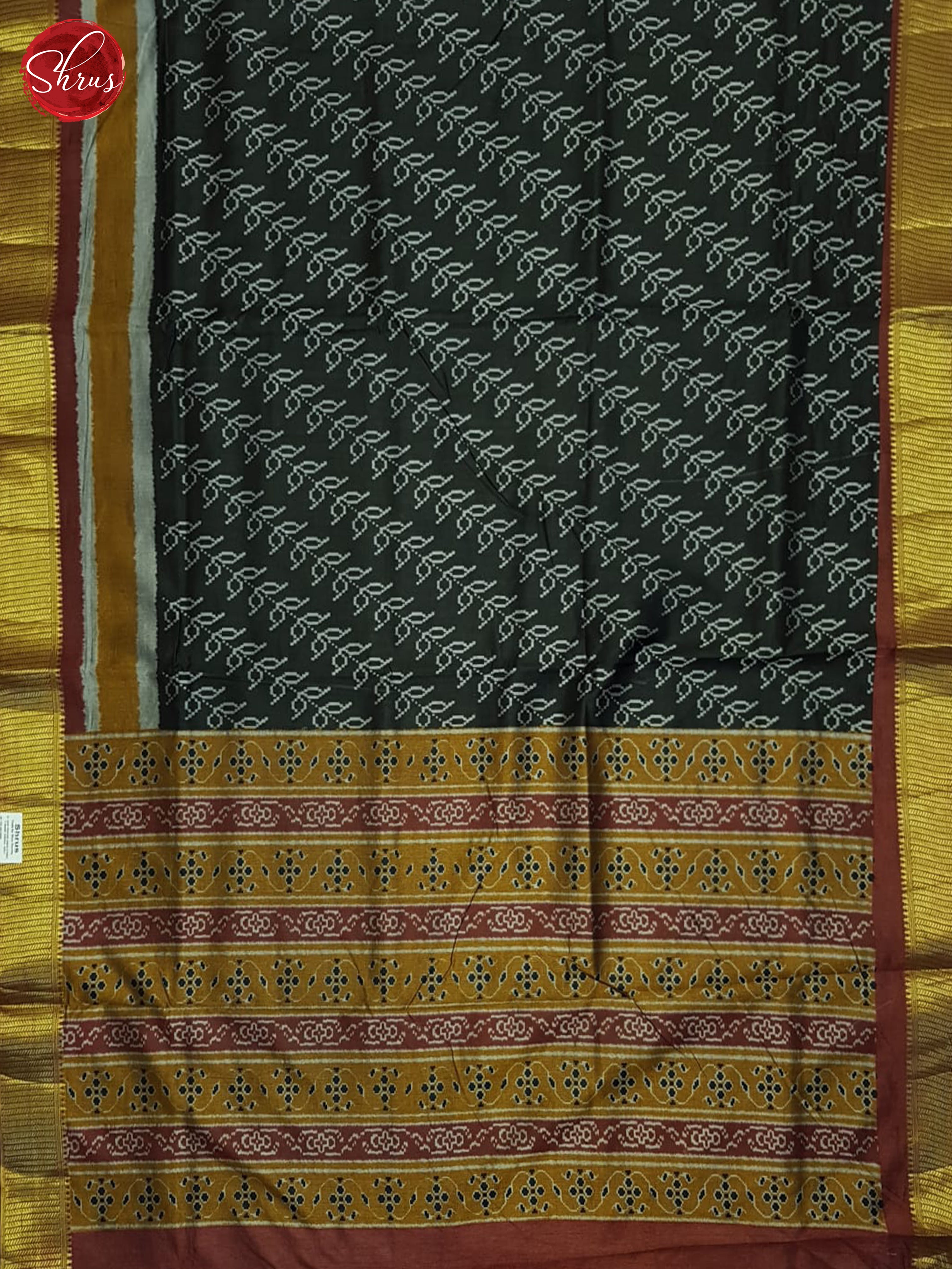 Black And Brown- Semi Patola Saree - Shop on ShrusEternity.com