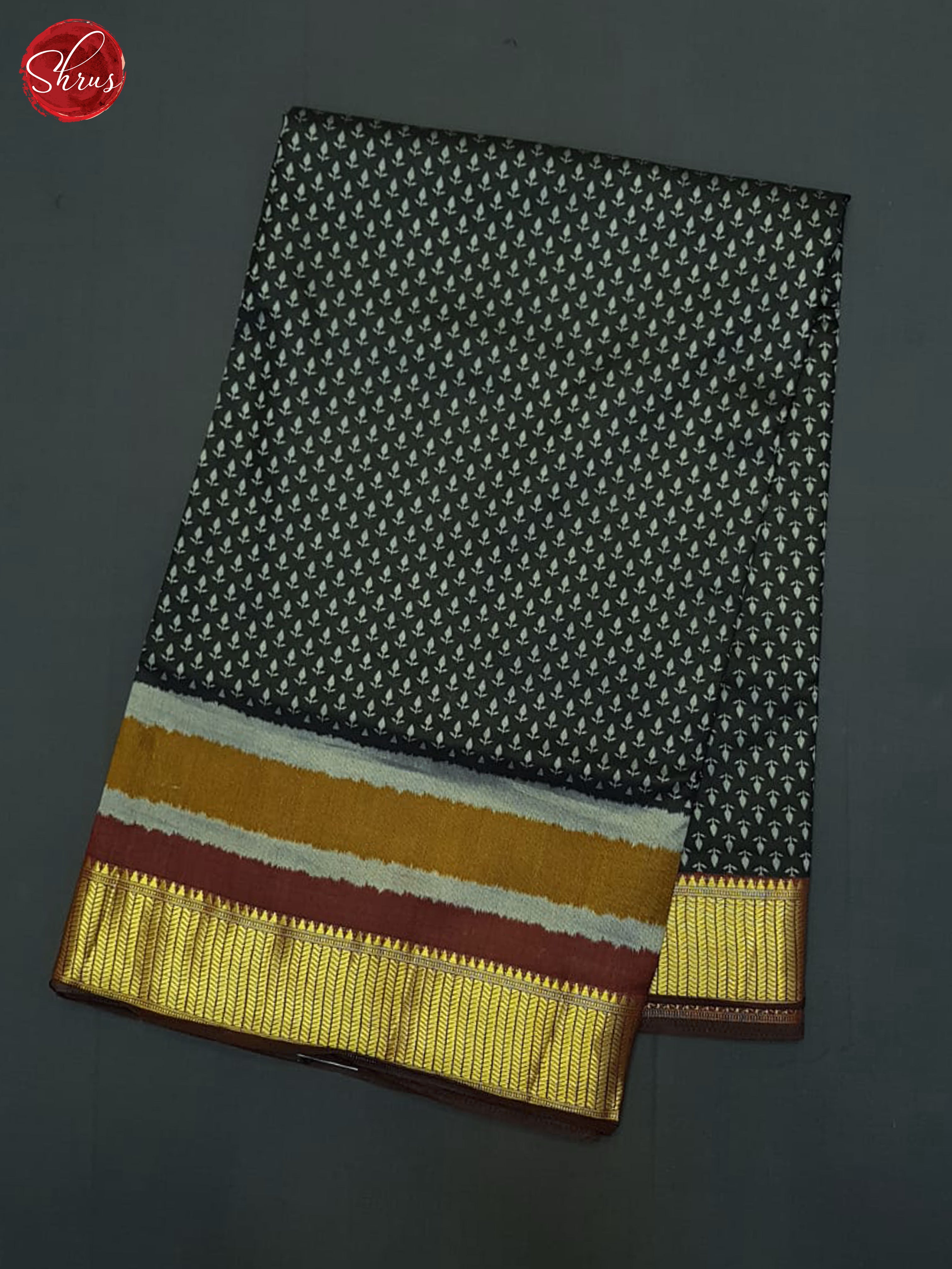 Black And Brown- Semi Patola Saree - Shop on ShrusEternity.com