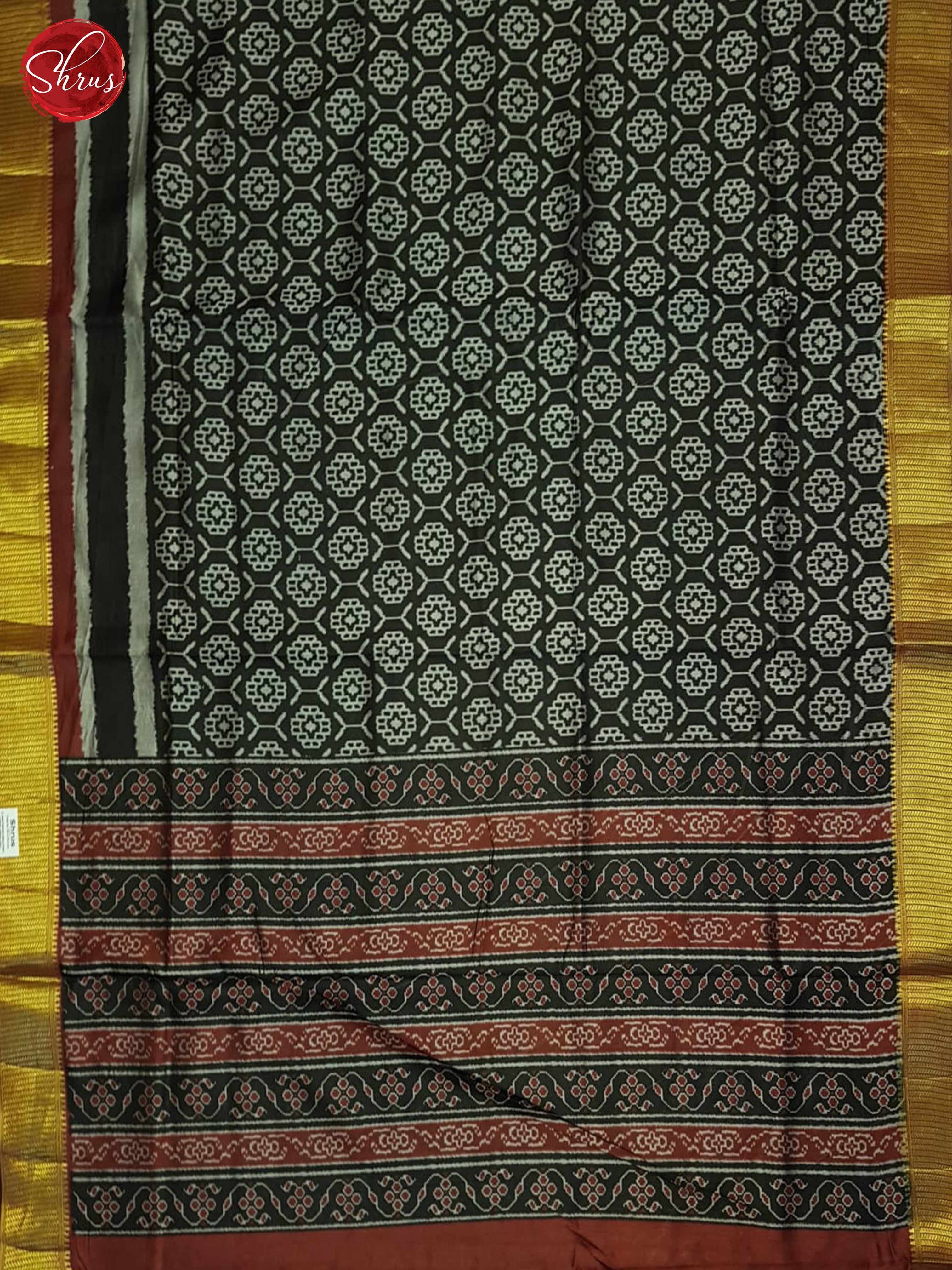 Black And Maroon- Semi Patola Saree - Shop on ShrusEternity.com