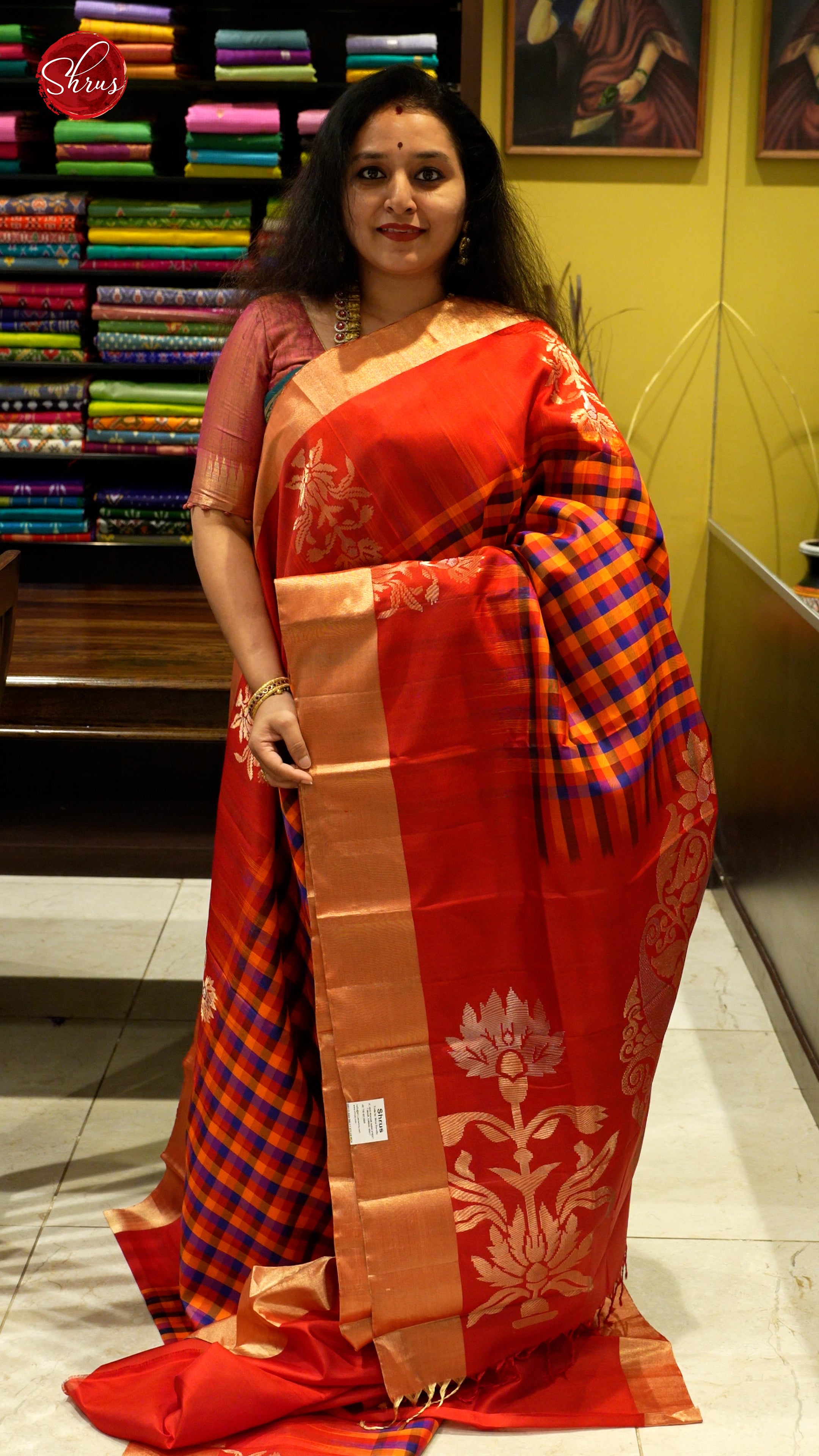 Blue And Pink- Soft Silk Saree - Shop on ShrusEternity.com