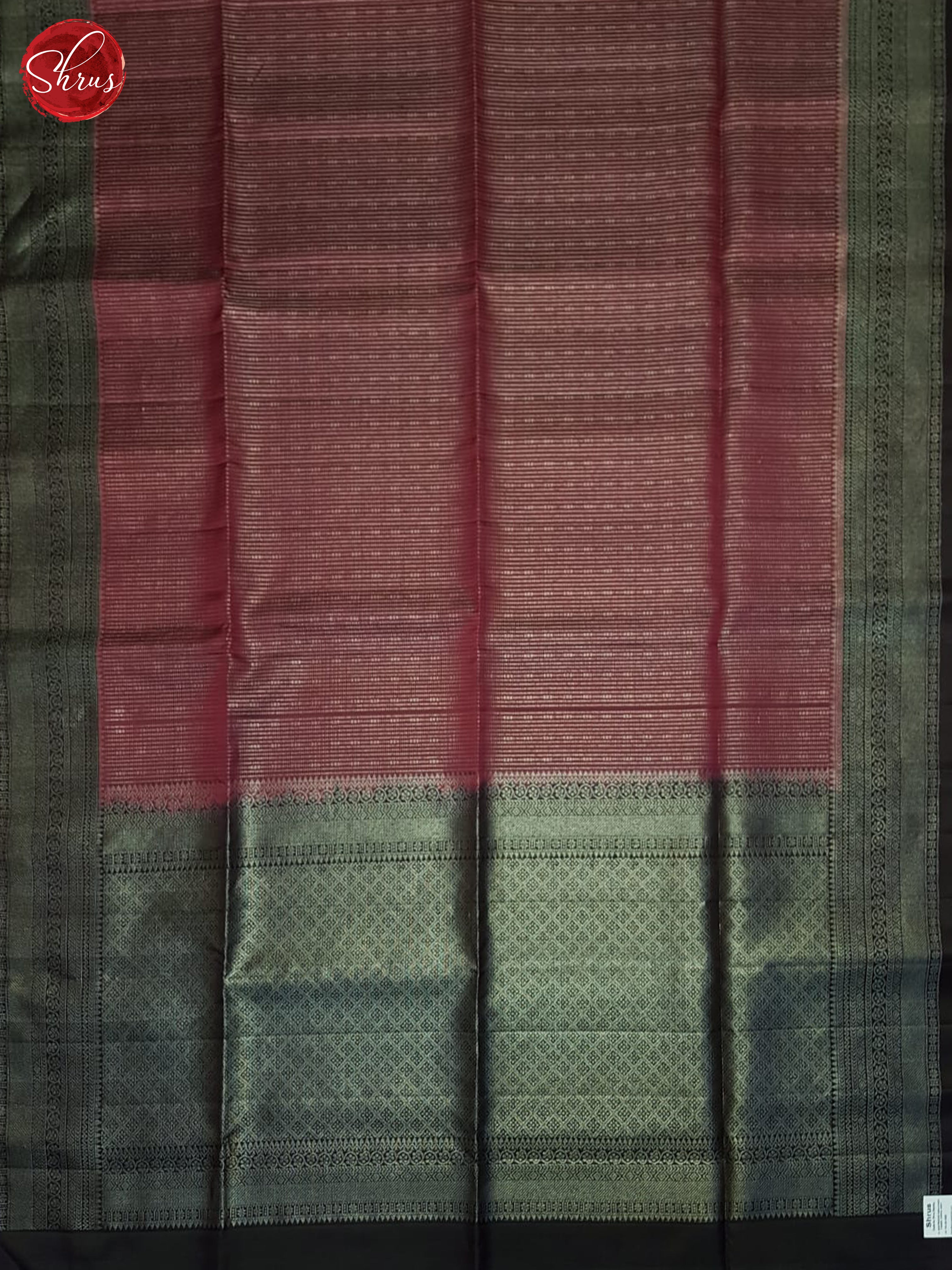 Wine & Black - Soft Silk Saree - Shop on ShrusEternity.com