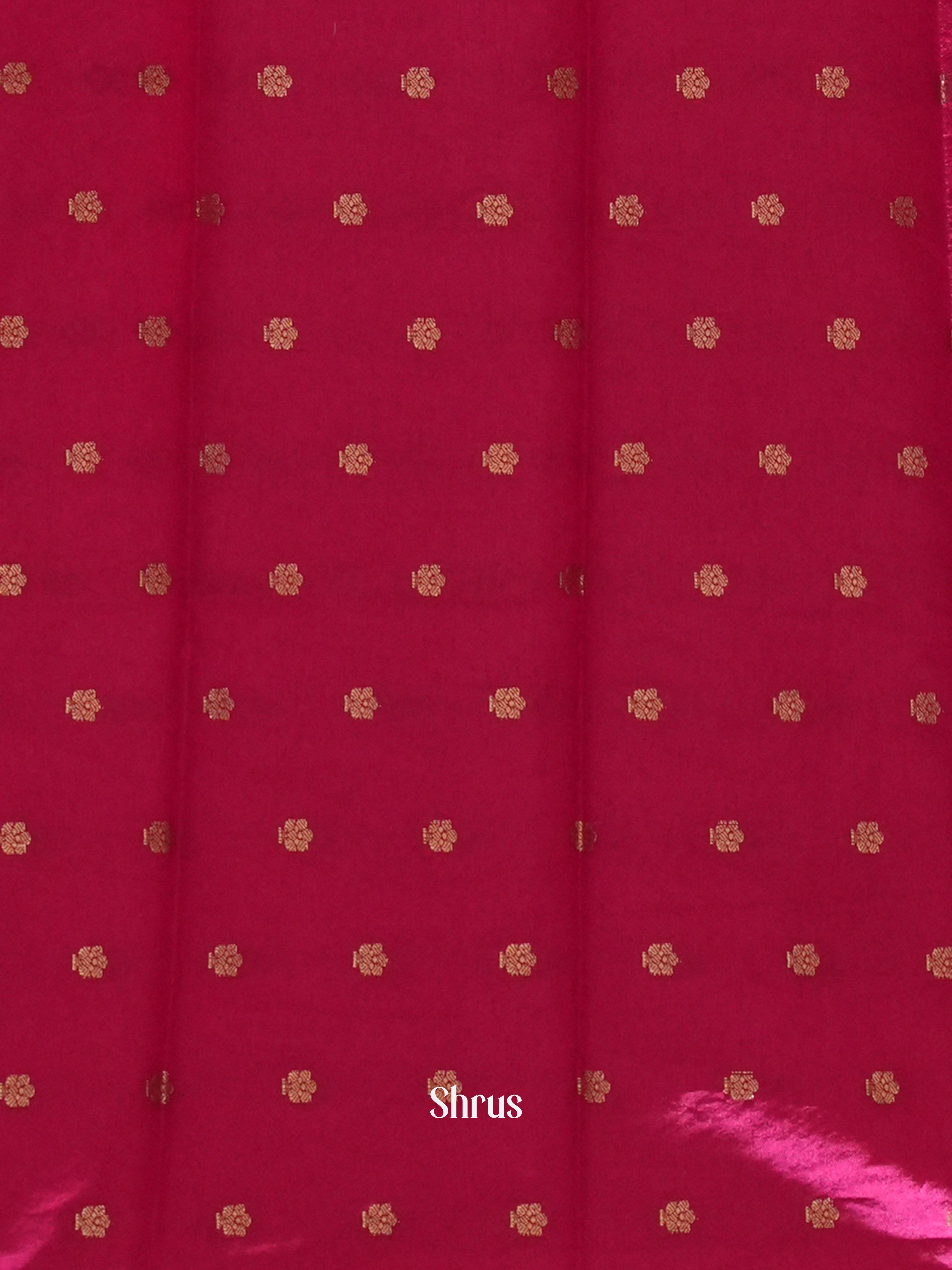 Cream & Pink -Semi Dupion Saree - Shop on ShrusEternity.com