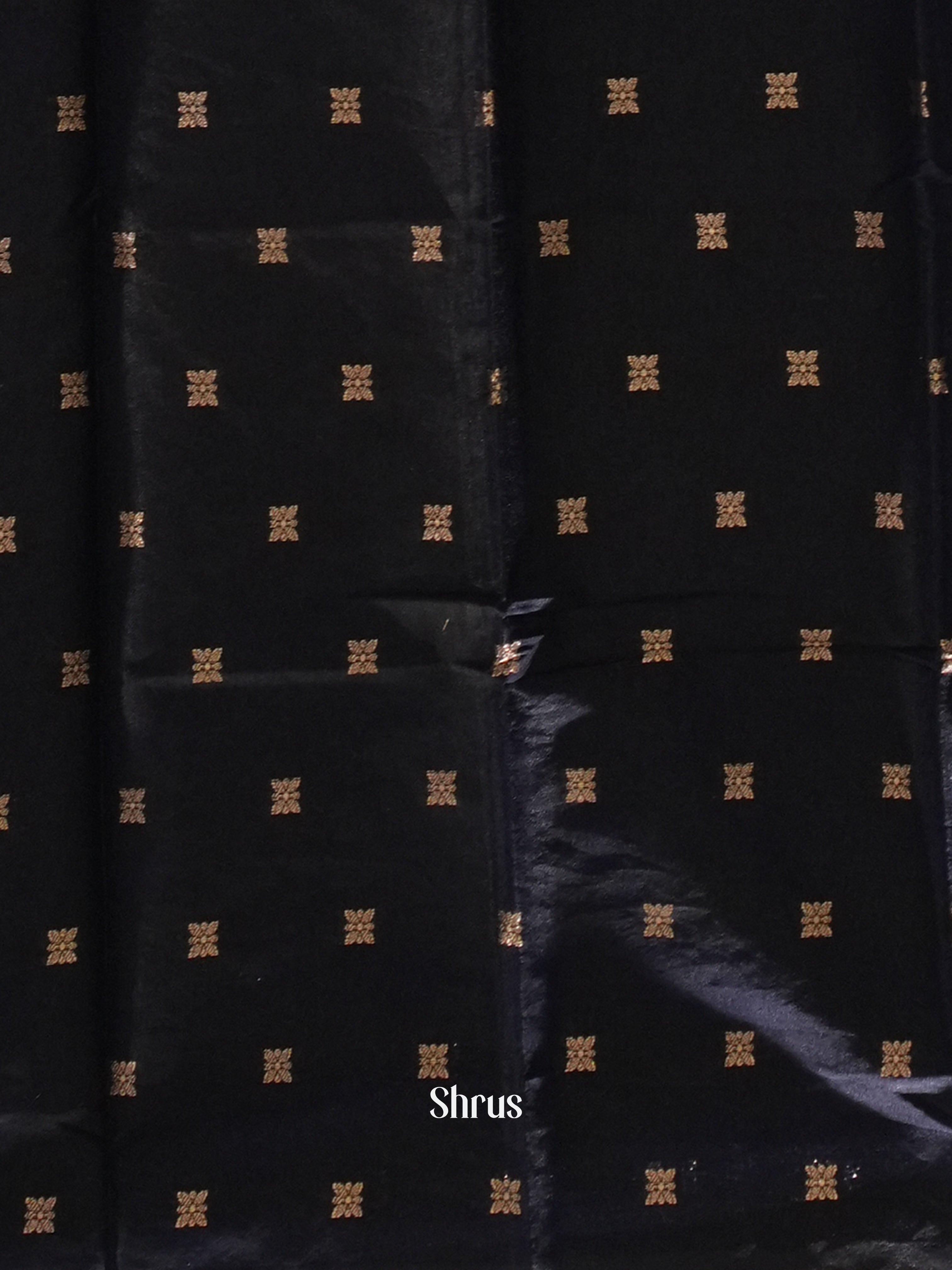 Cream & Blue -Semi Dupion Saree - Shop on ShrusEternity.com