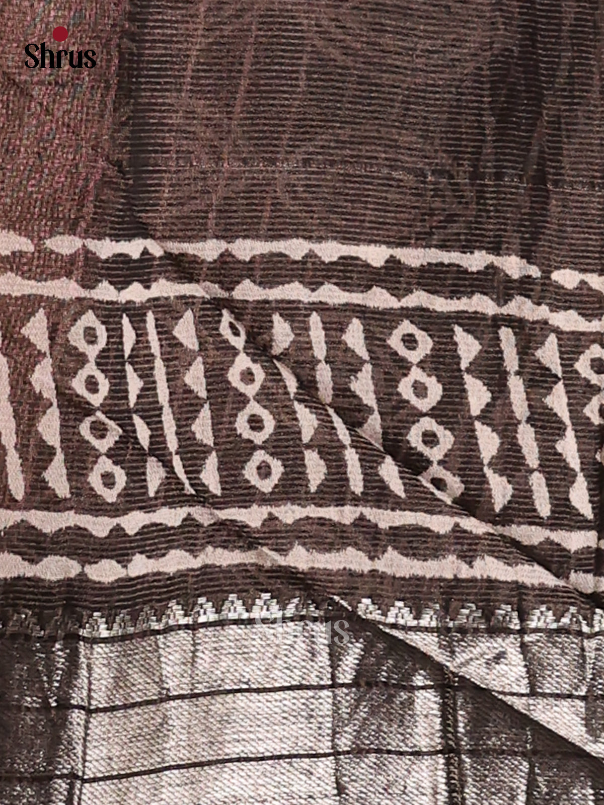 Black - Semi Chanderi - CDS13172 - Shop on ShrusEternity.com