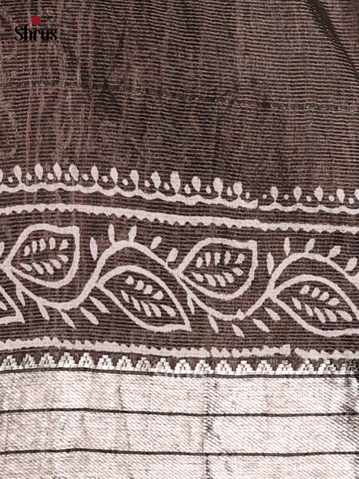 Black - Semi Chanderi - CDS13176 - Shop on ShrusEternity.com