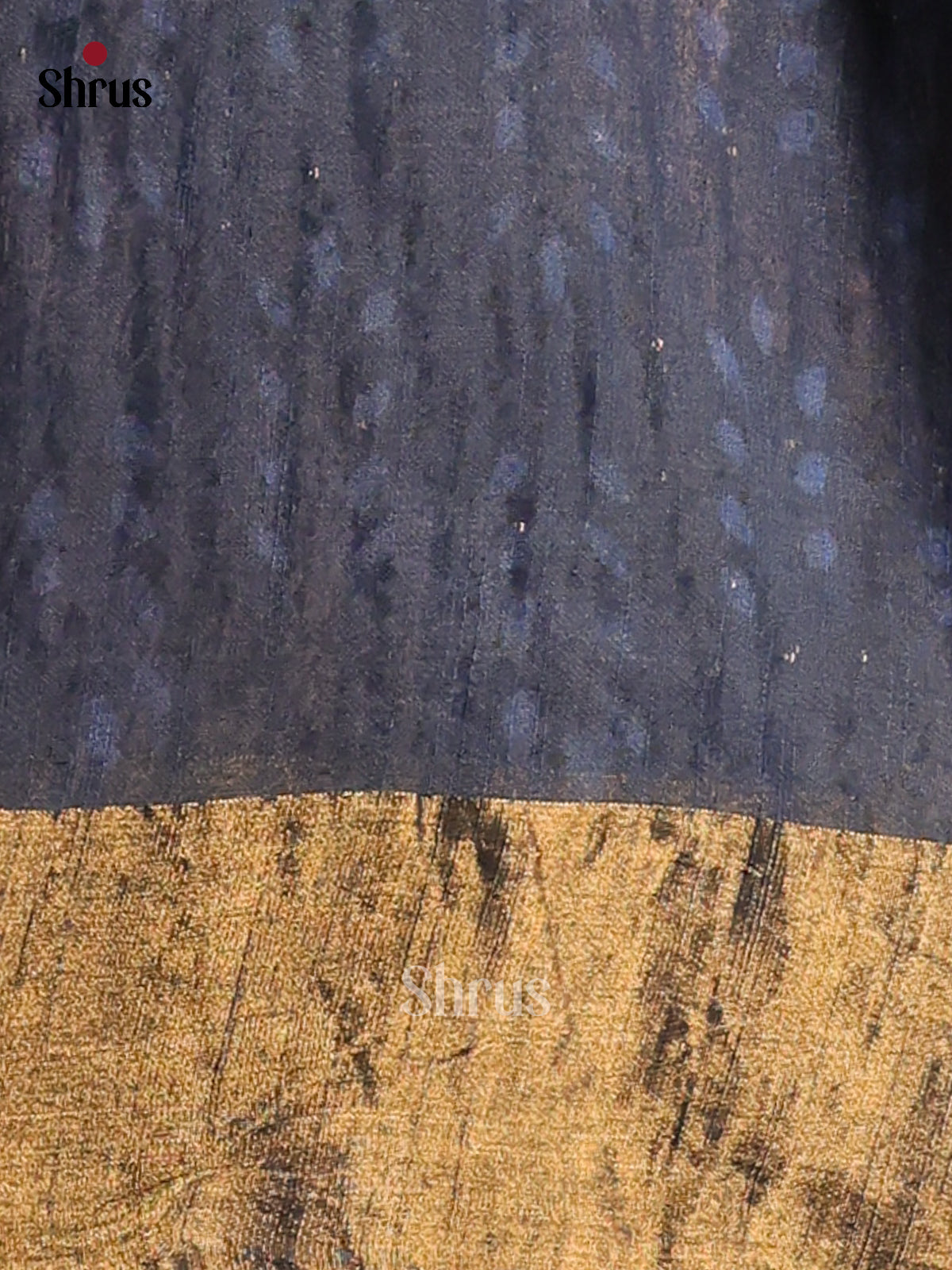 Navy Blue - Semi Chanderi - CDS13180 - Shop on ShrusEternity.com