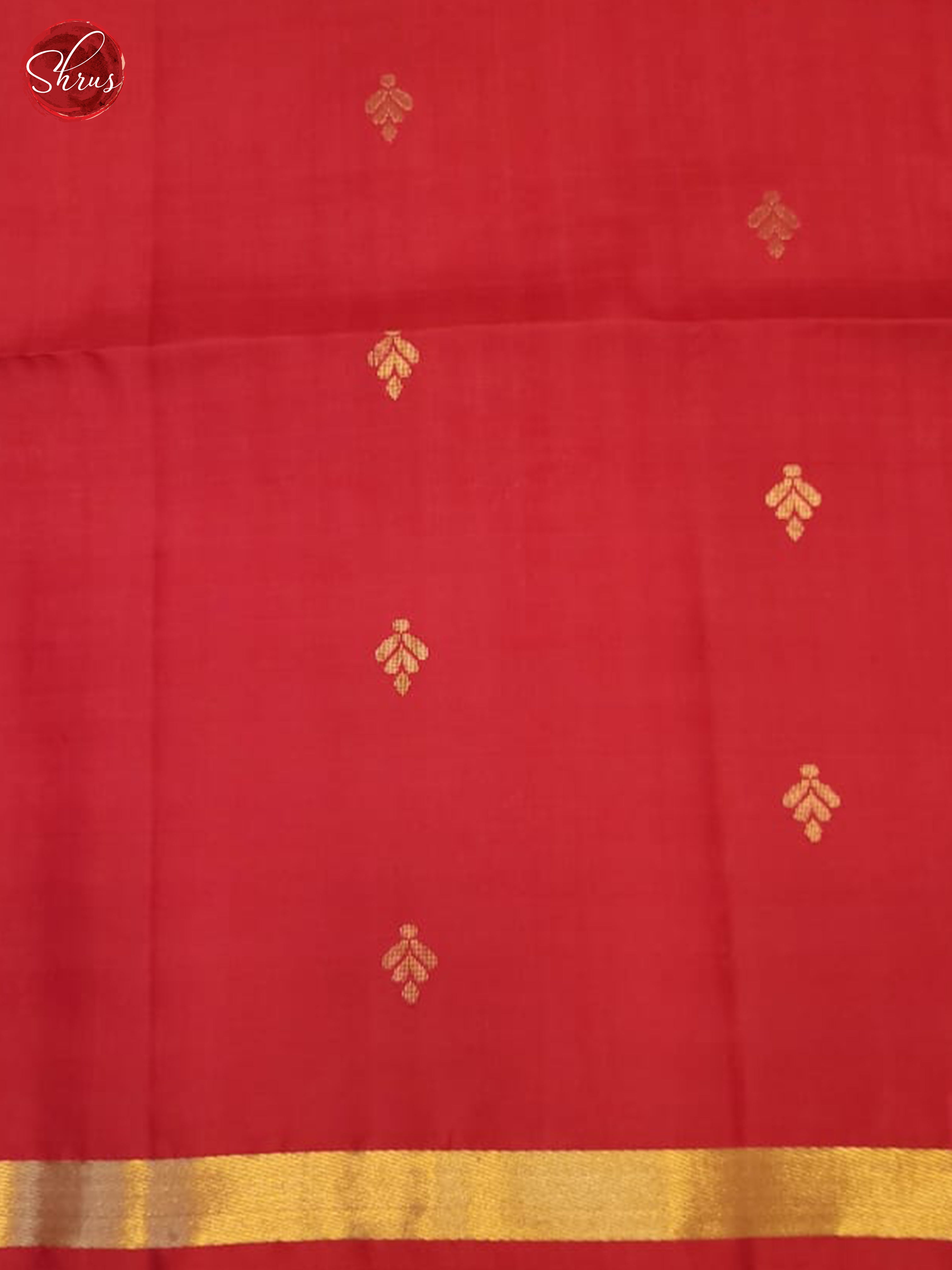 Golden Mustard And Red- Soft Silk Saree - Shop on ShrusEternity.com