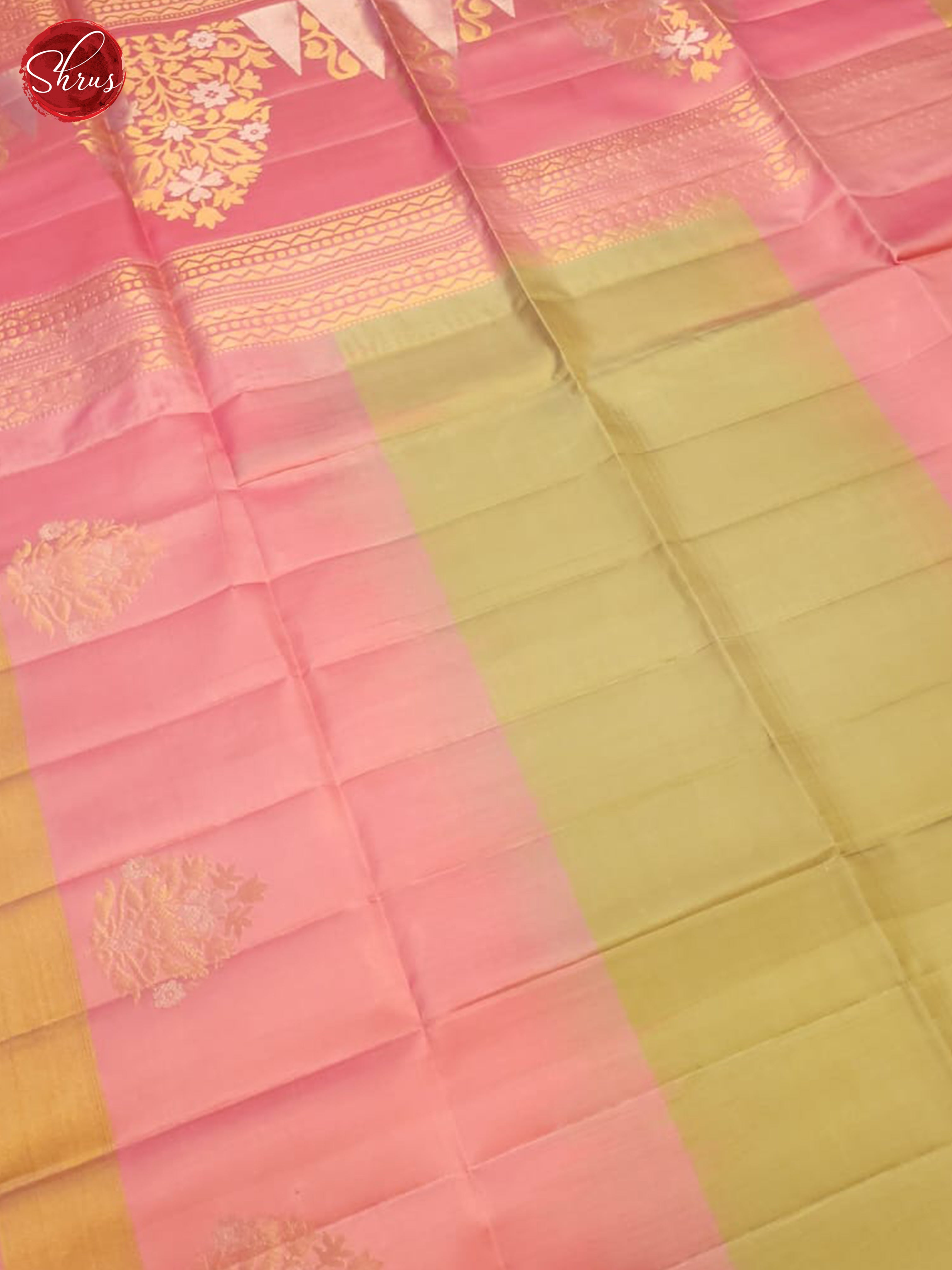 Elachi Green And Pink- Soft Silk Saree - Shop on ShrusEternity.com