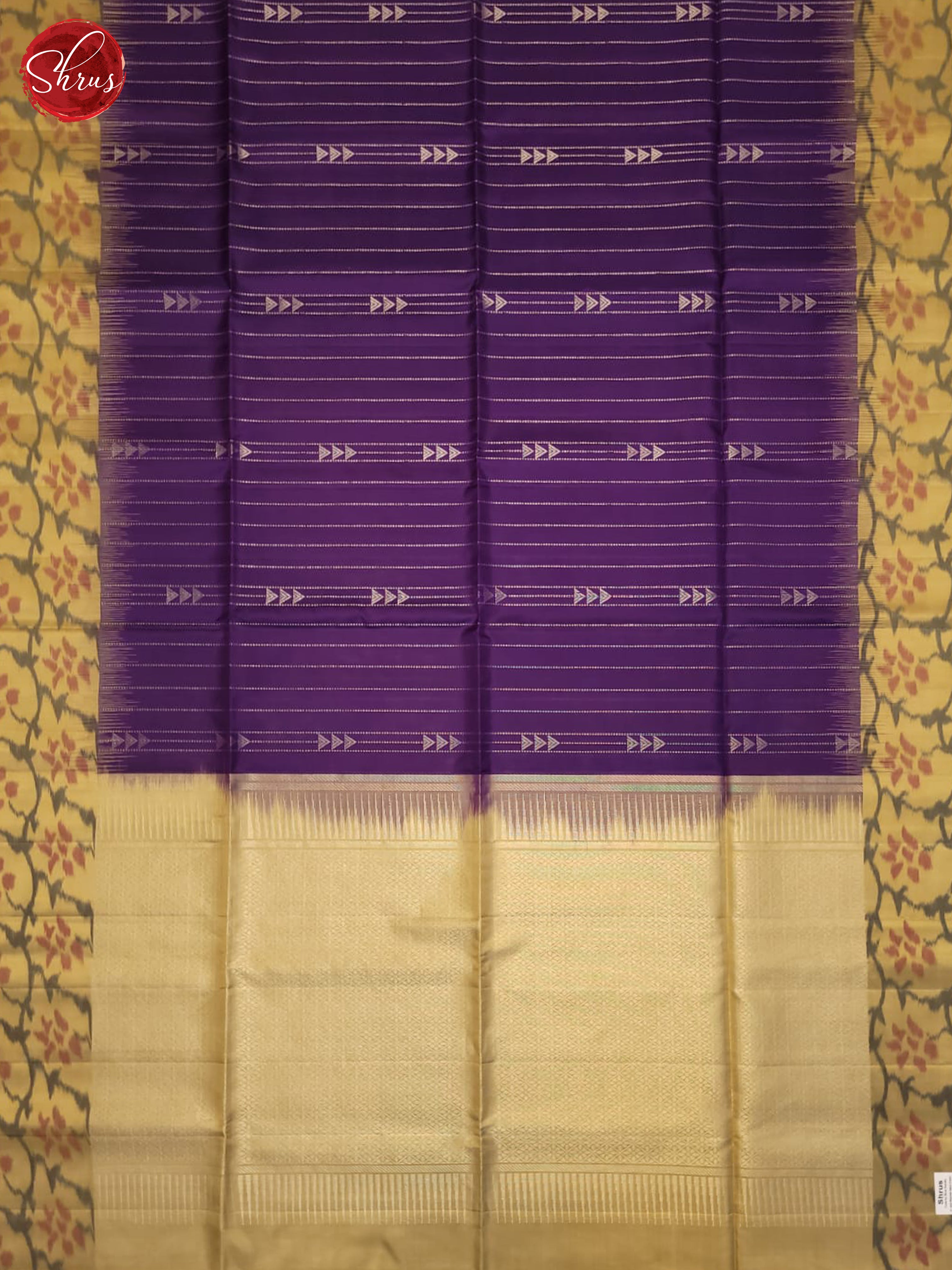 Purple And Beige- Soft Silk Saree - Shop on ShrusEternity.com