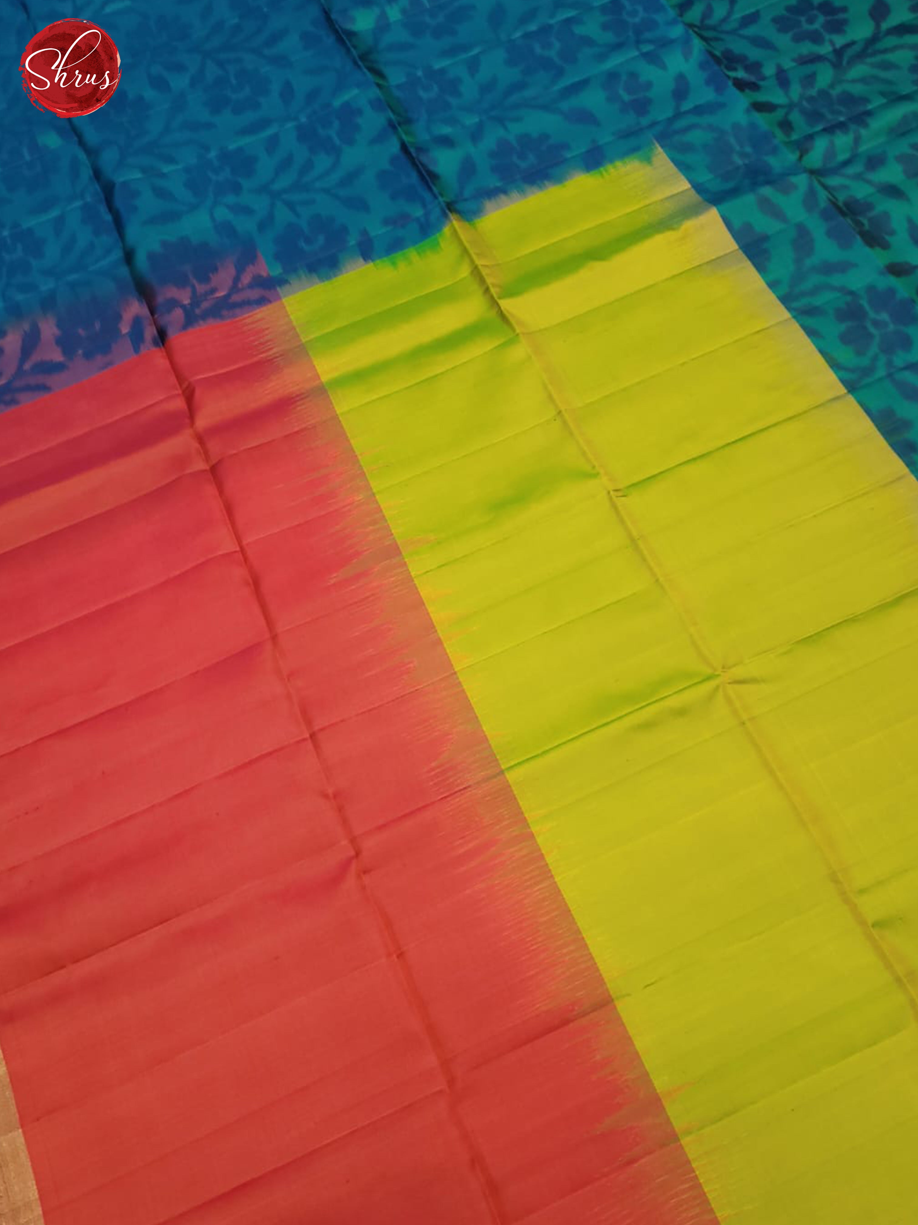 Blue And Green- Soft Silk Saree - Shop on ShrusEternity.com