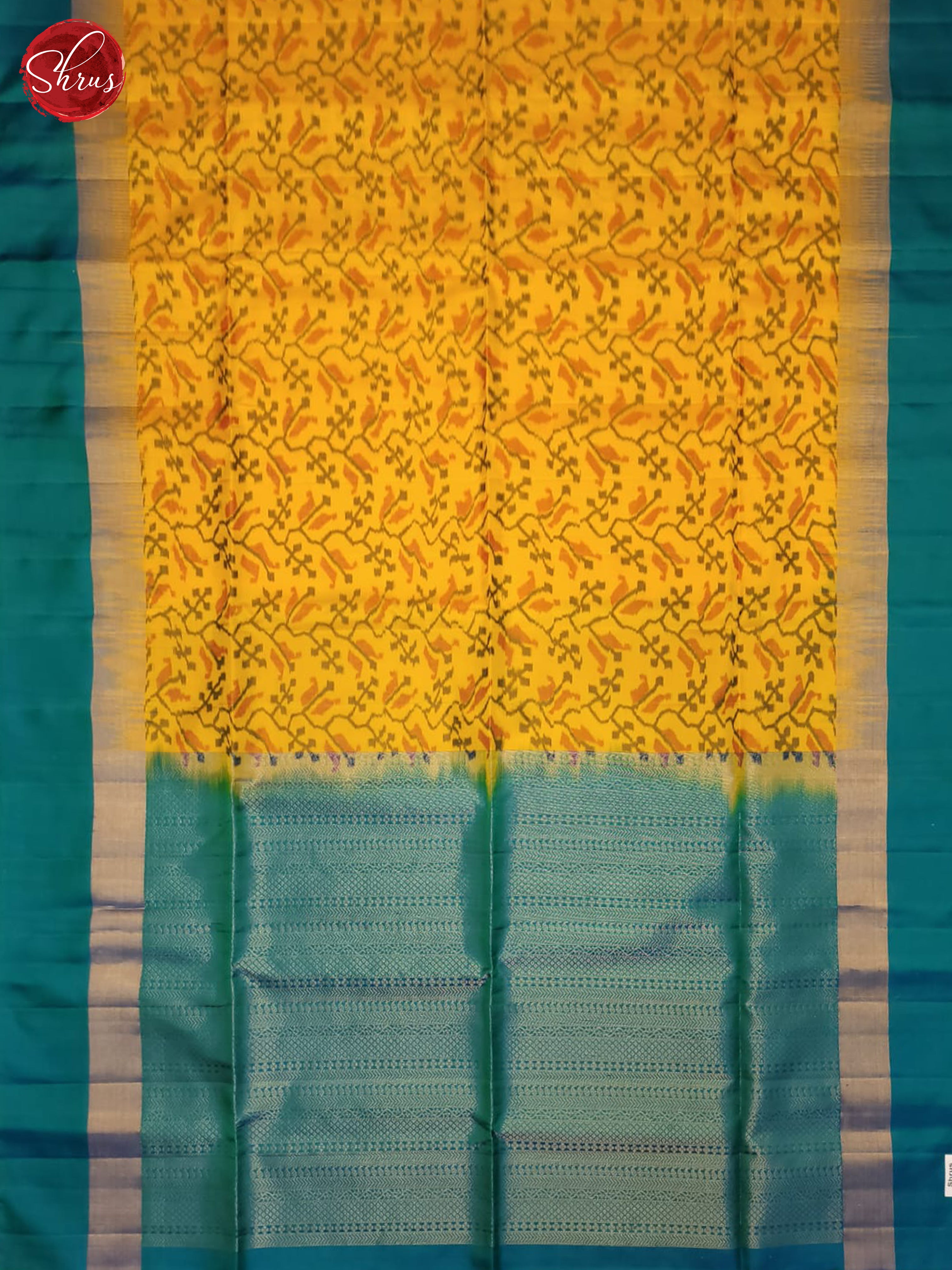 Yellow And Blue- Soft Silk Saree - Shop on ShrusEternity.com