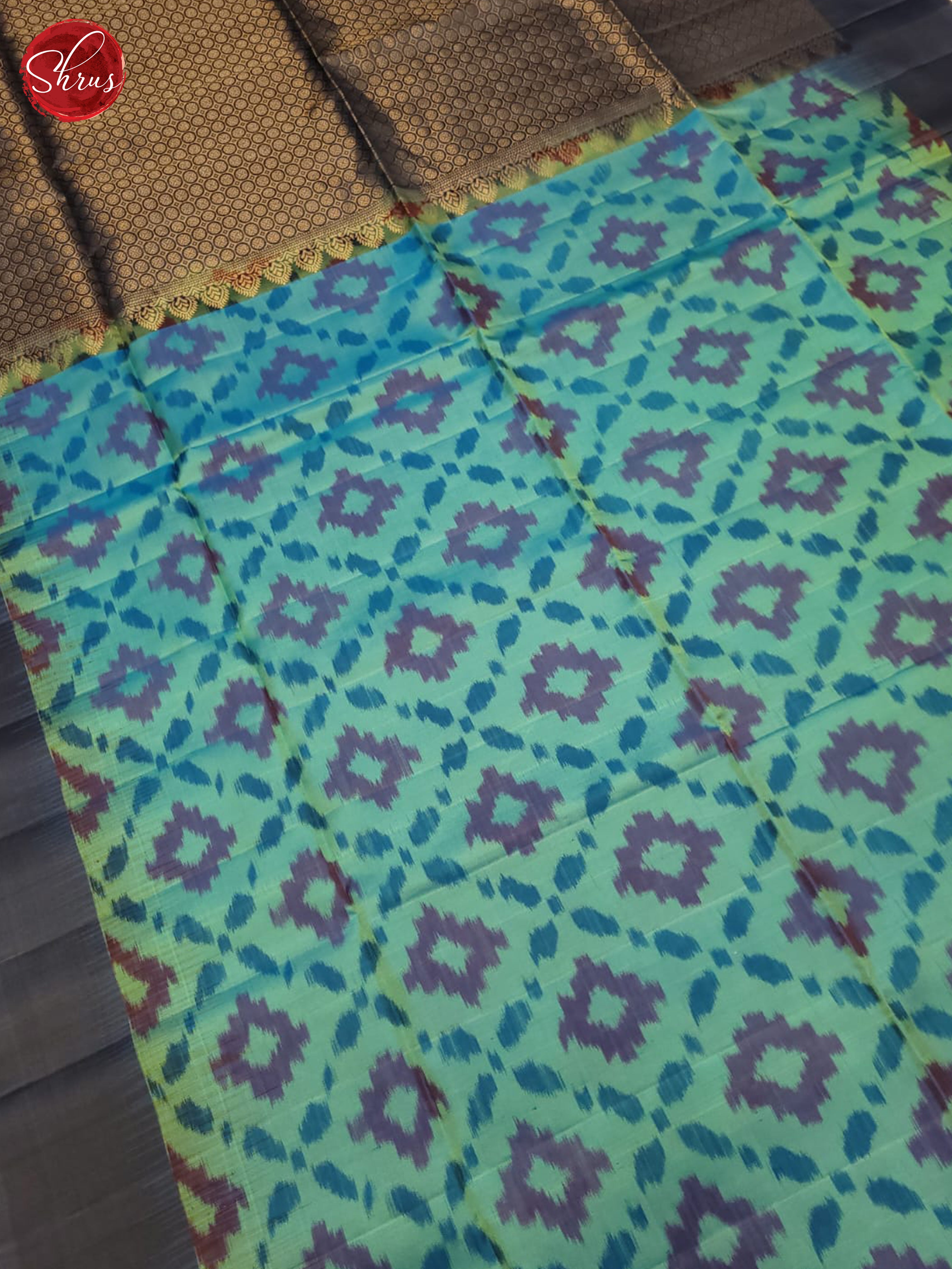 Blue And Grey- Soft Silk Saree - Shop on ShrusEternity.com