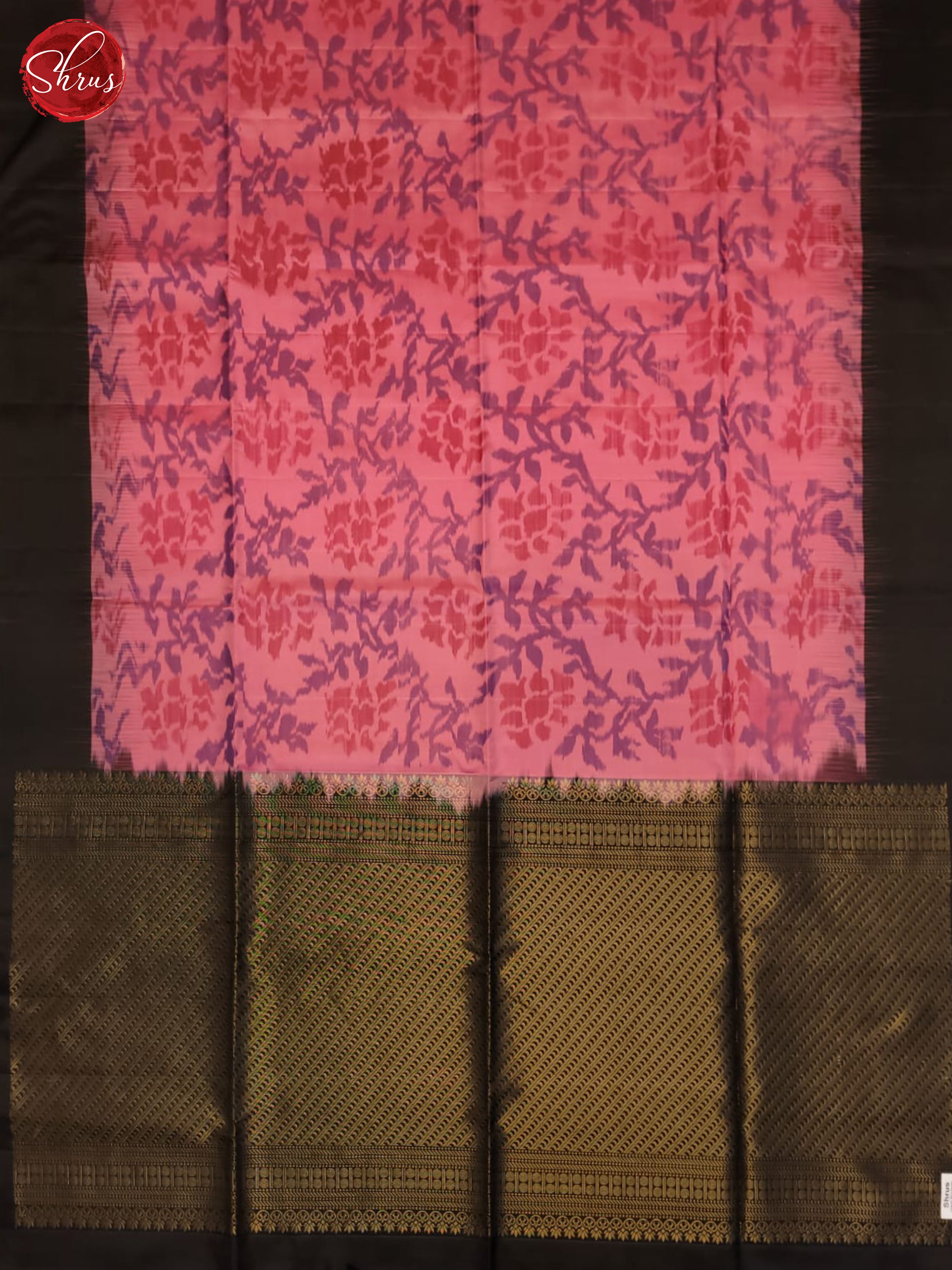 Pink And Black- Soft Silk Saree - Shop on ShrusEternity.com