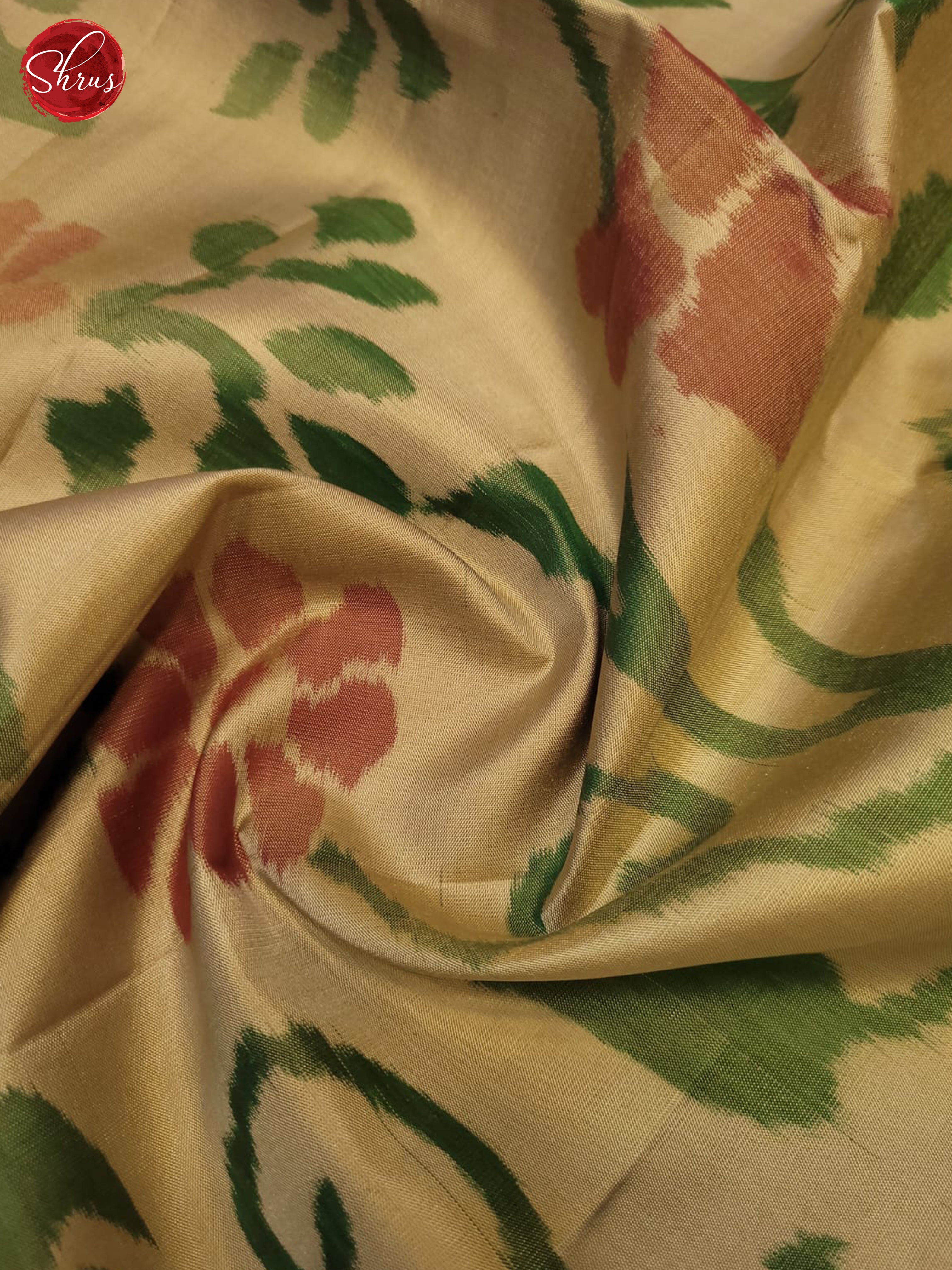 Greenish Grey And Red- Soft Silk Saree - Shop on ShrusEternity.com