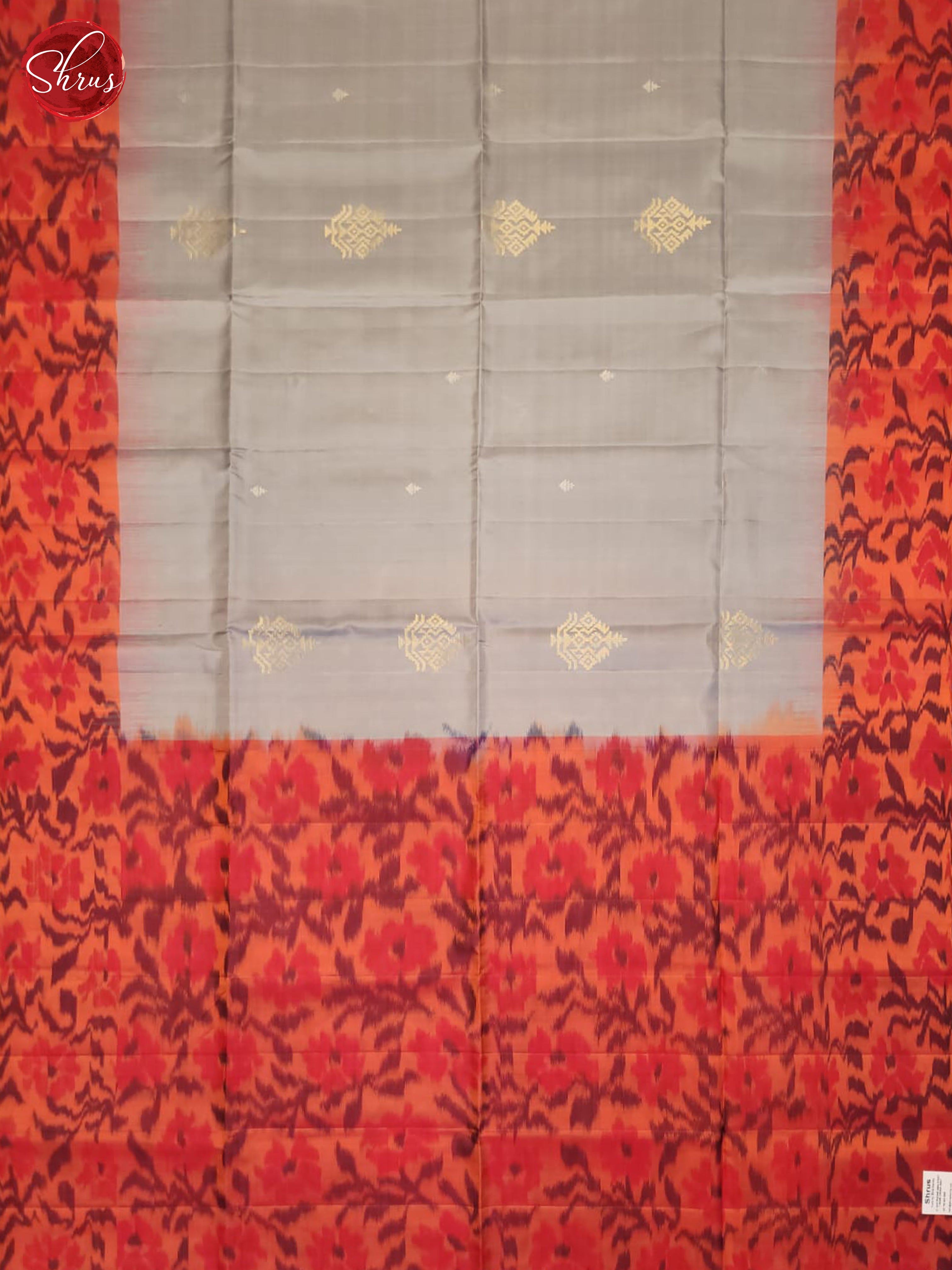 Grey And Pink- Soft Silk Saree - Shop on ShrusEternity.com