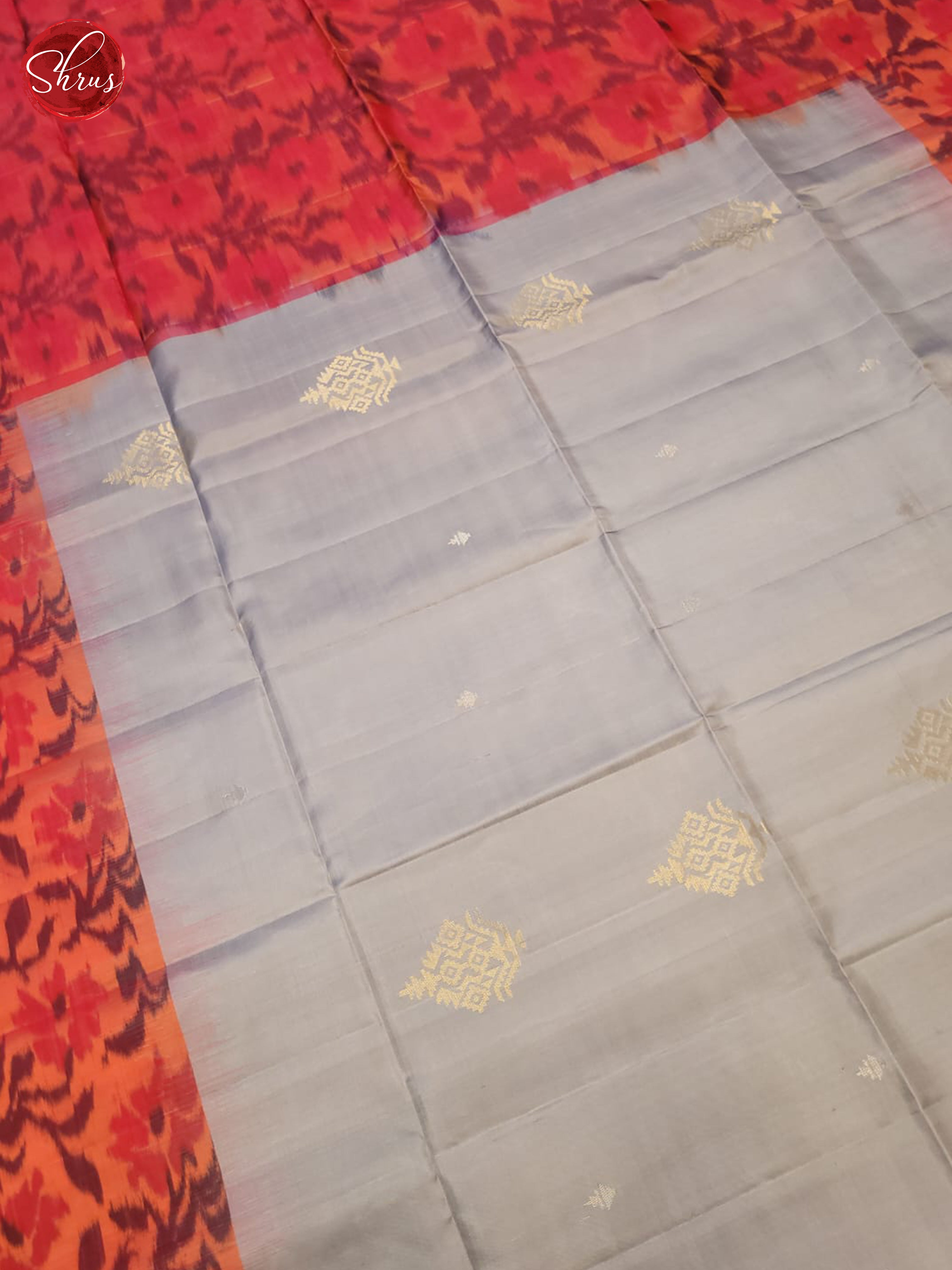 Grey And Pink- Soft Silk Saree - Shop on ShrusEternity.com