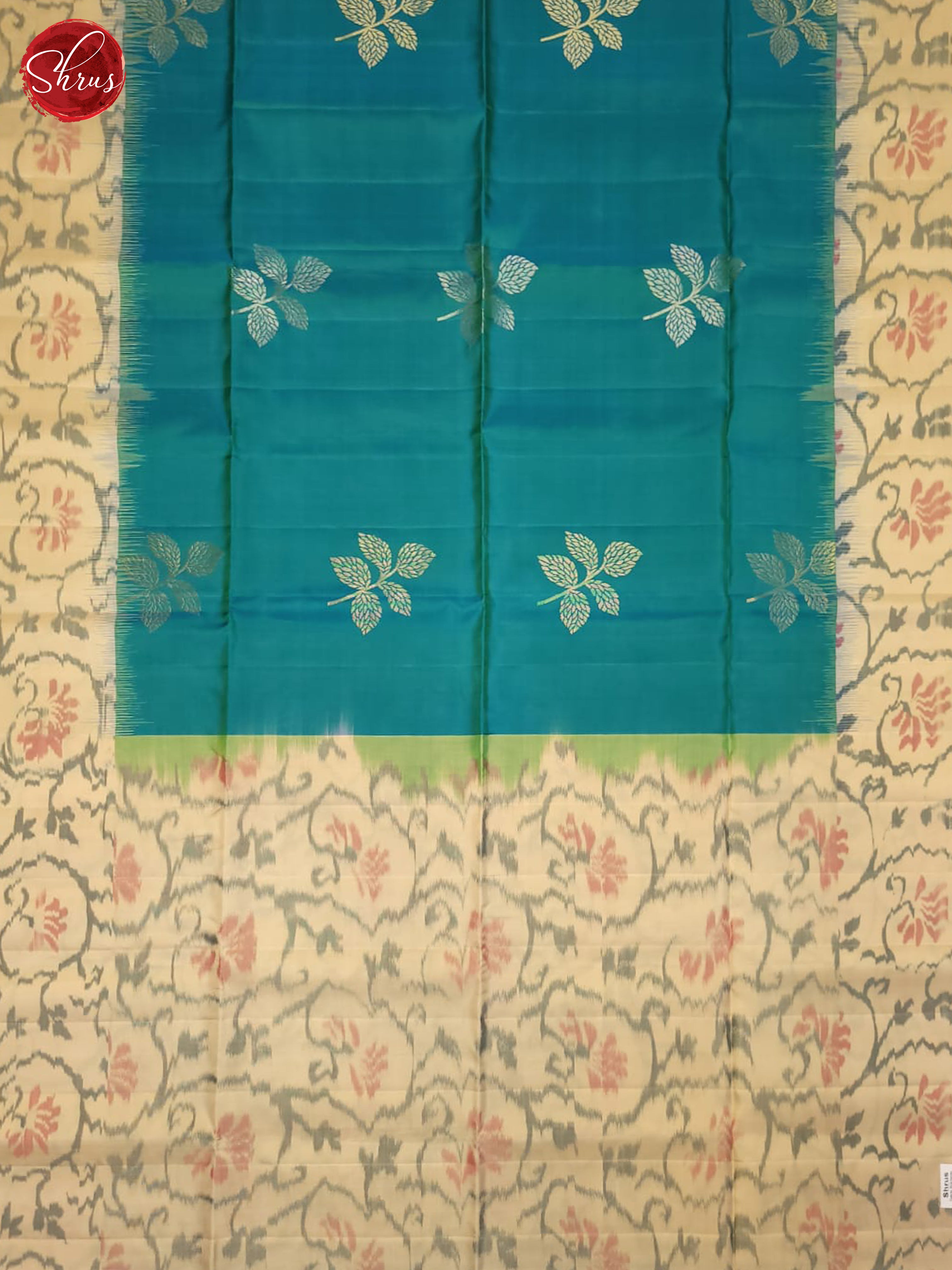 Blue And Cream- Soft Silk Saree - Shop on ShrusEternity.com