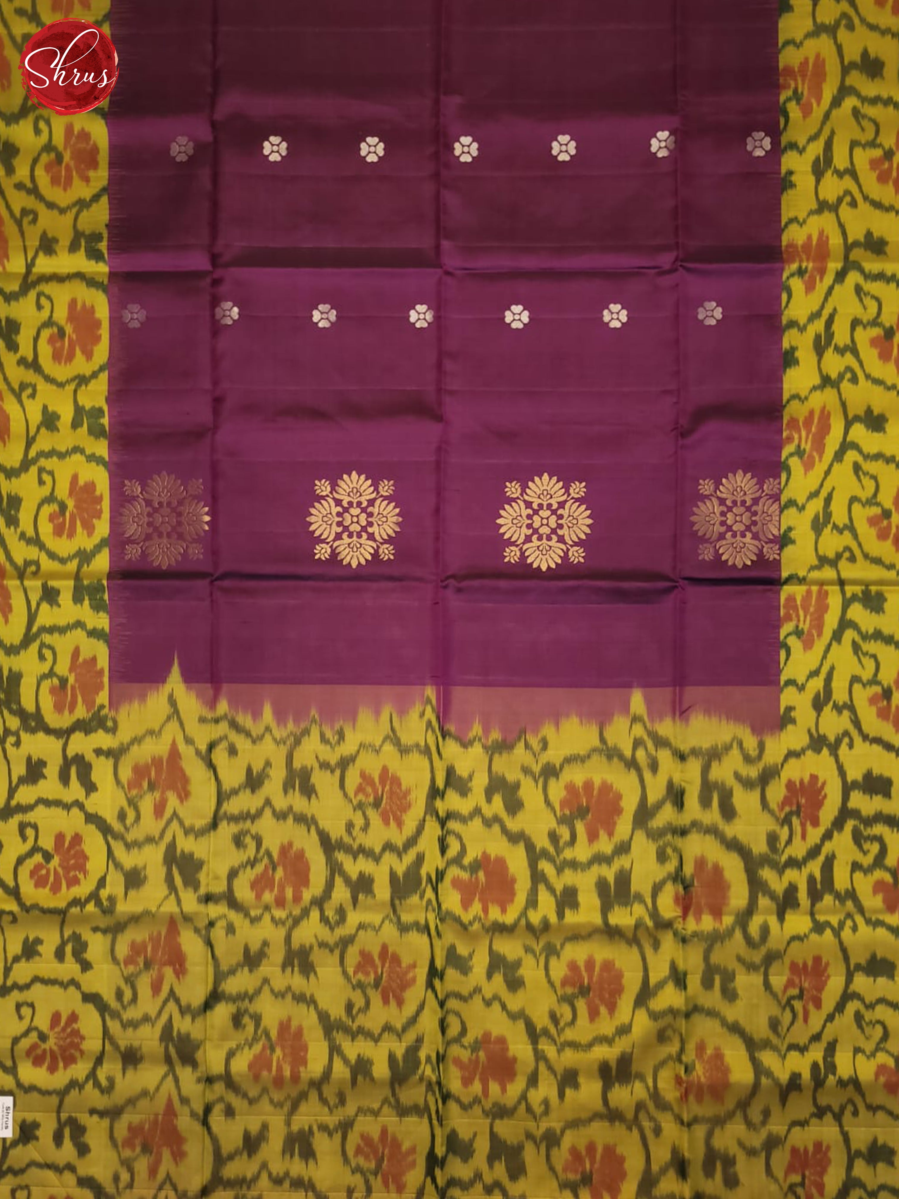 Wine And Green- SOft Silk Saree - Shop on ShrusEternity.com
