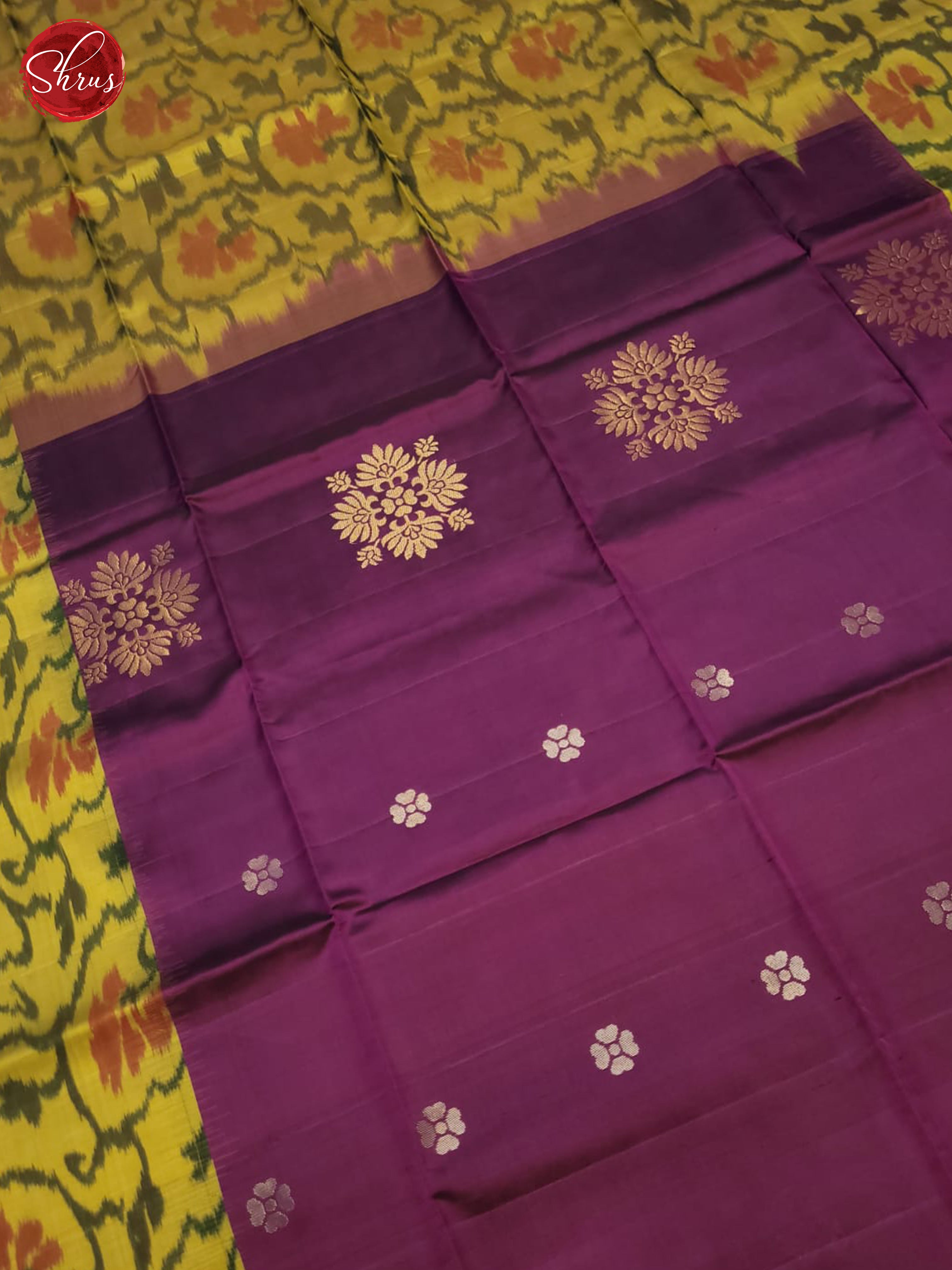 Wine And Green- SOft Silk Saree - Shop on ShrusEternity.com