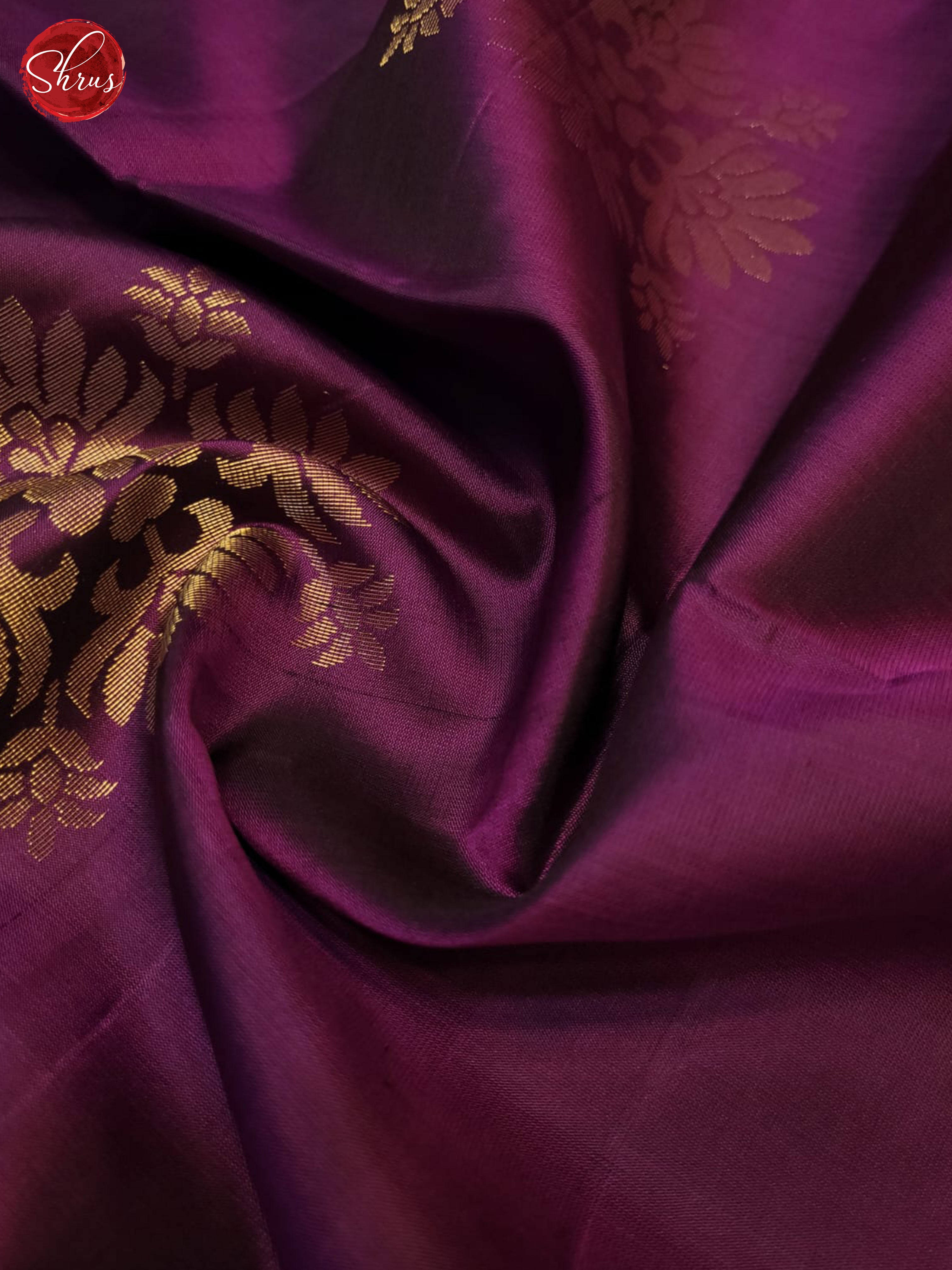 Wine And Green- SOft Silk Saree - Shop on ShrusEternity.com