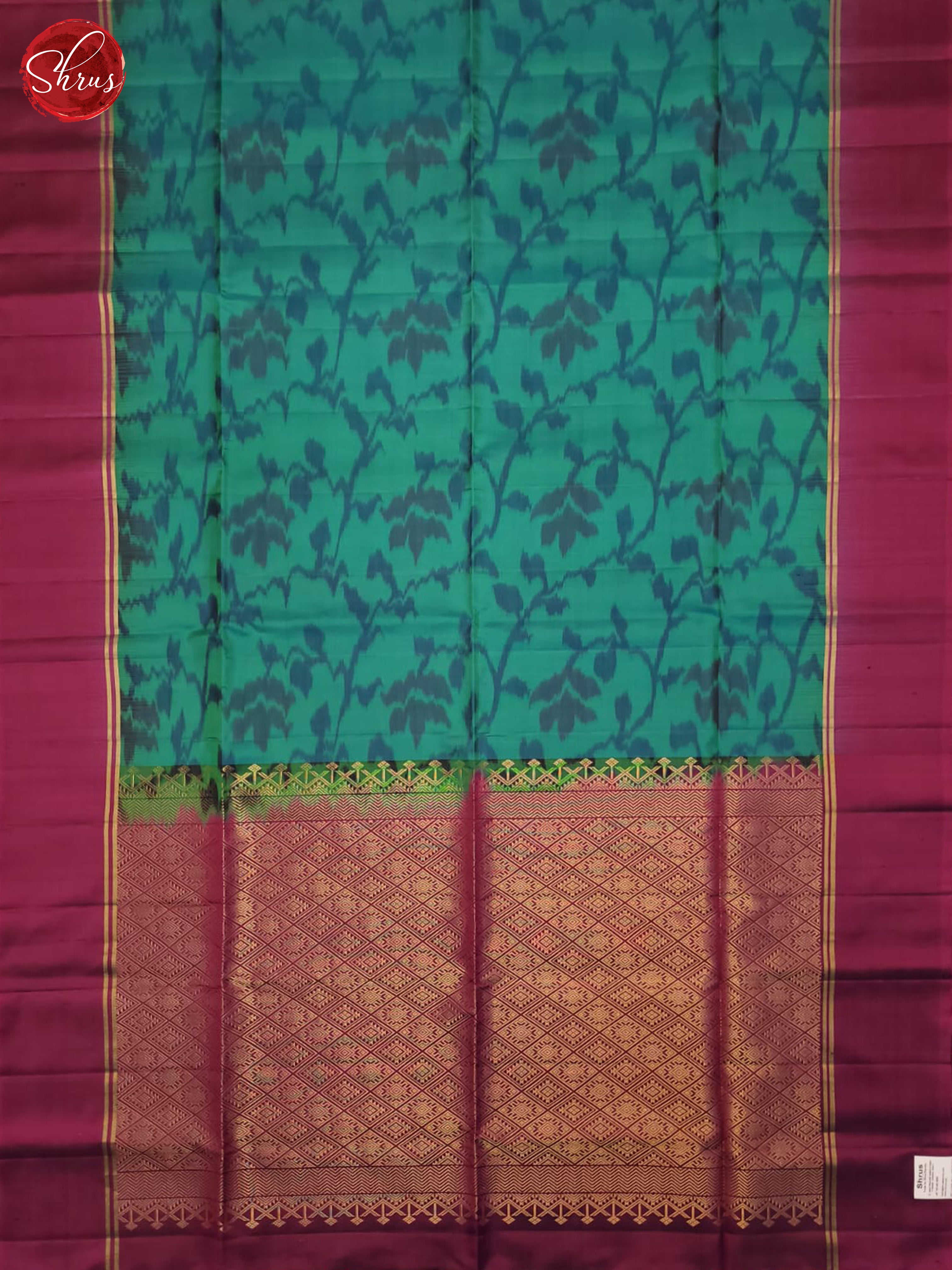 Blue And Wine- Soft Silk saree - Shop on ShrusEternity.com